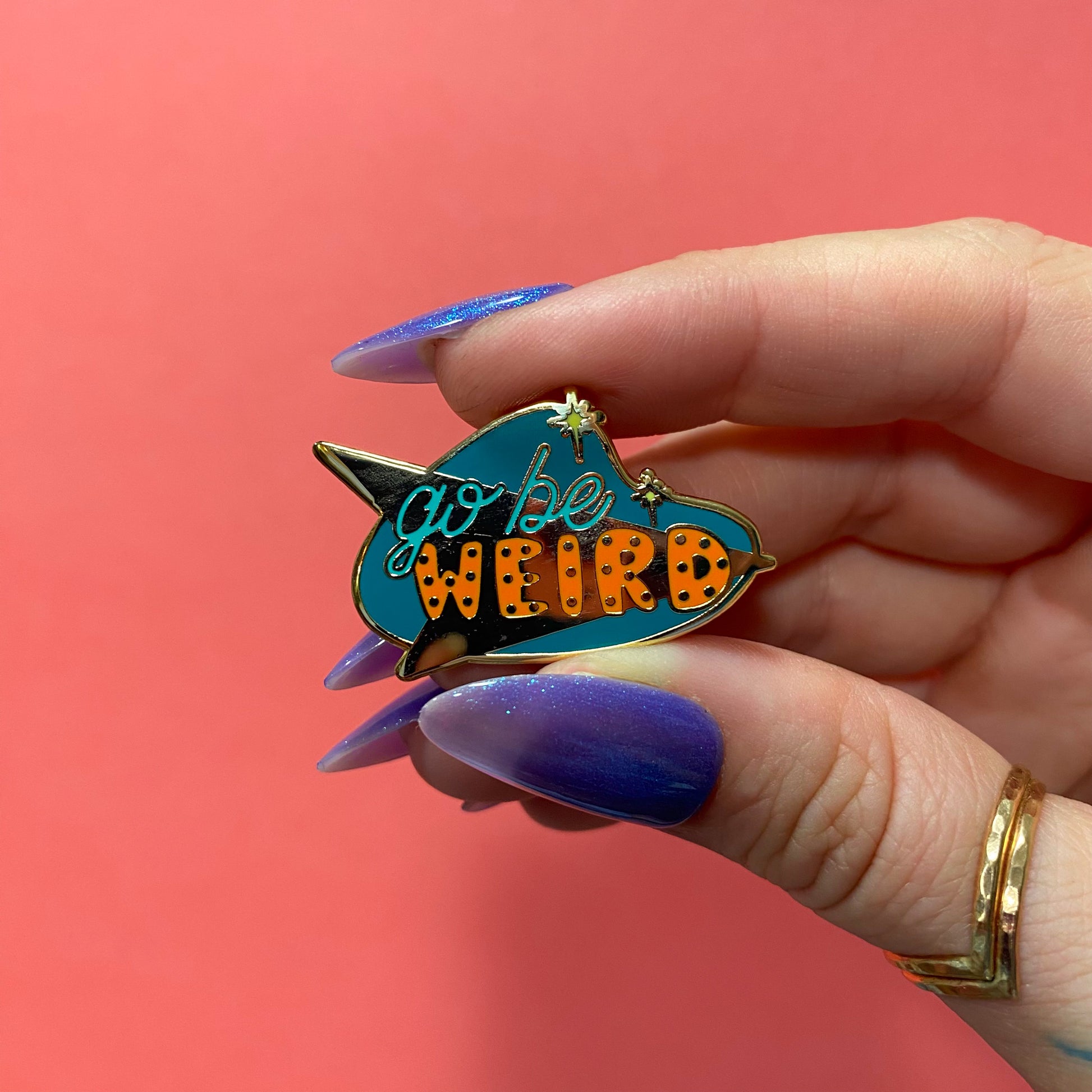 Go Be Weird Enamel Pin
