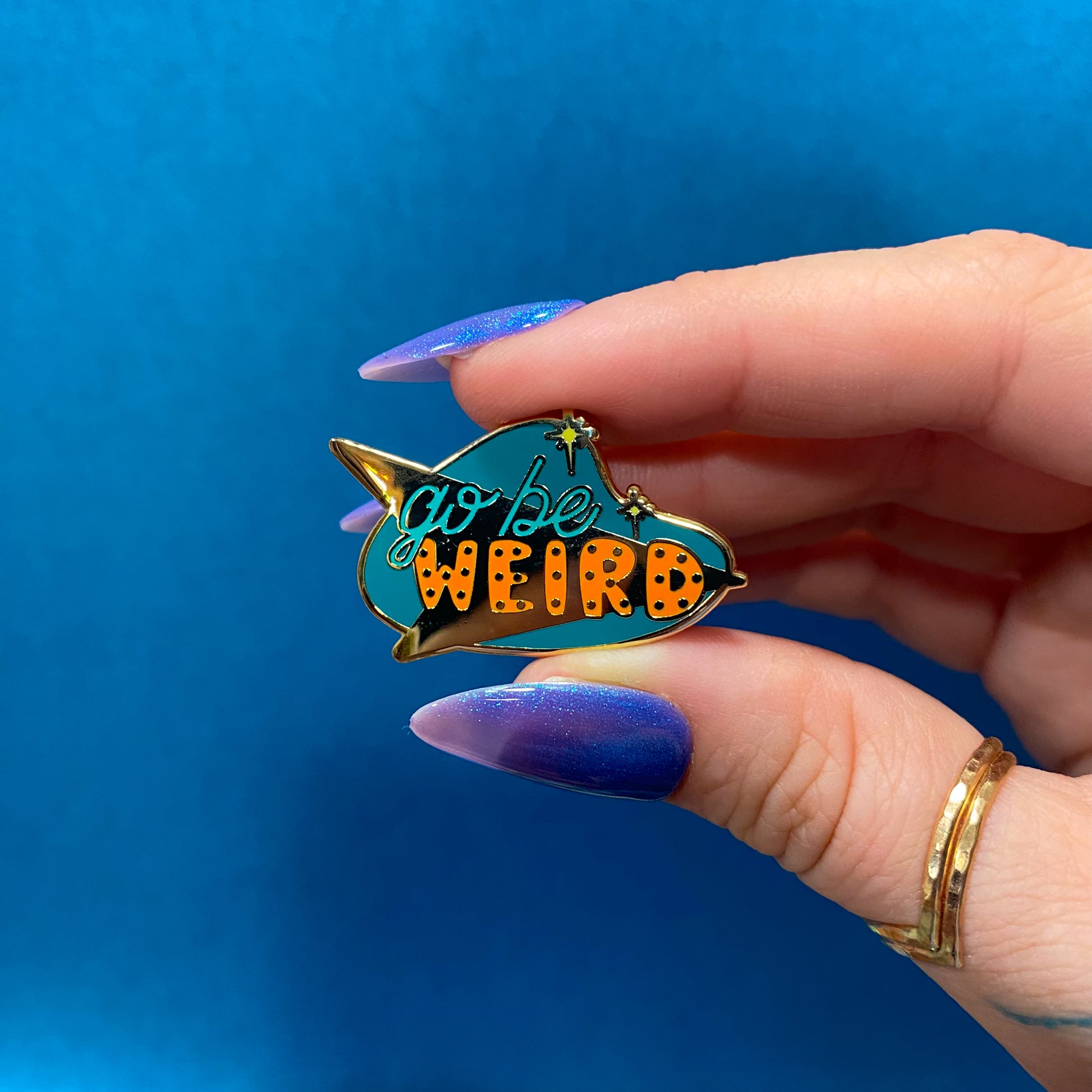 Go Be Weird Enamel Pin