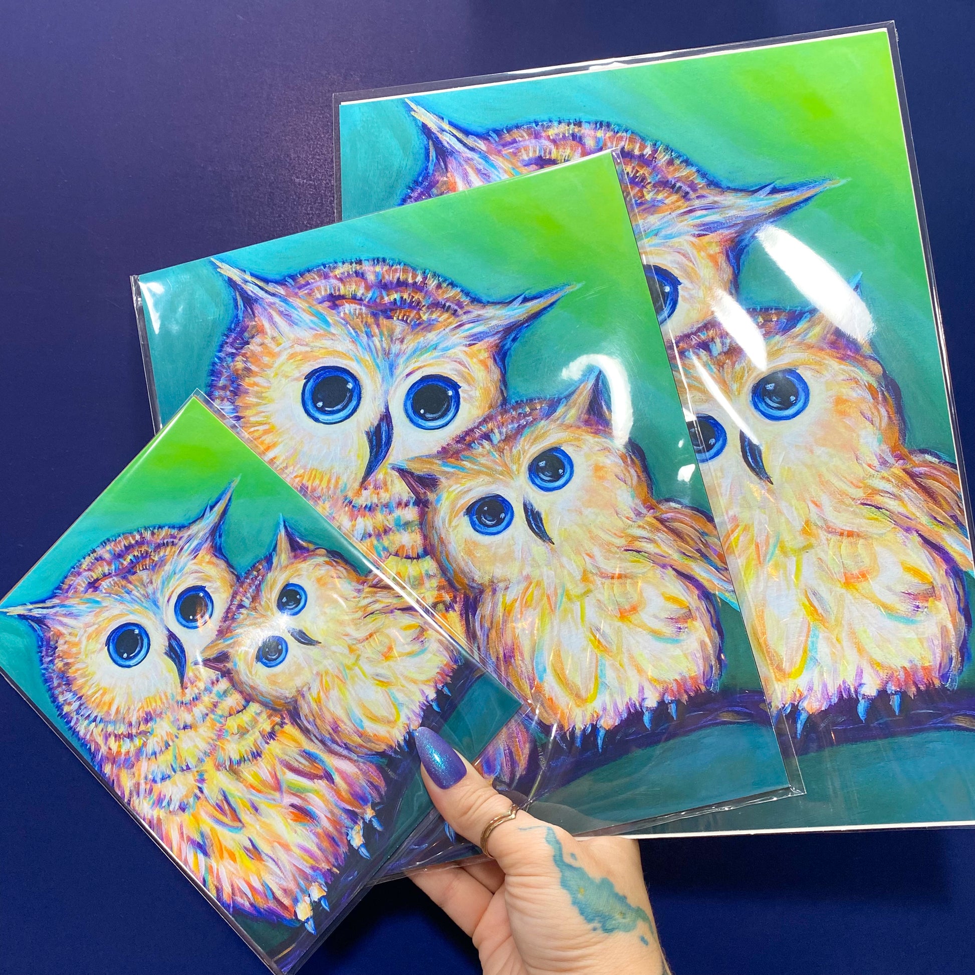 Fatherhood: Dad and Son Owl Art Print