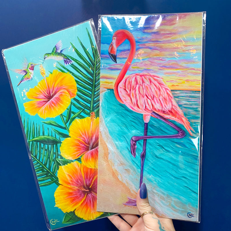 Hibiscus Hummingbirds Art Print