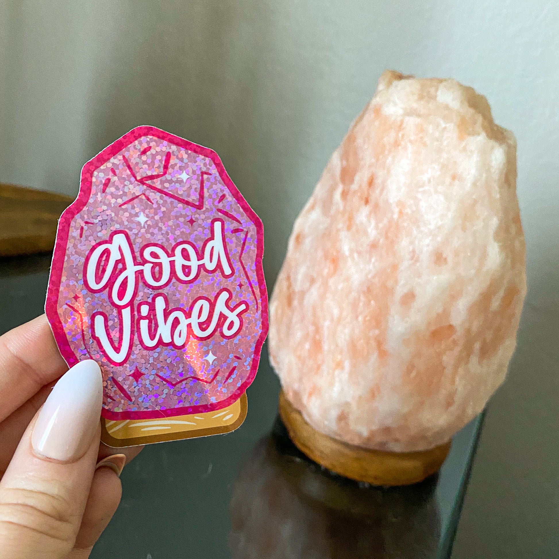 Good Vibes Salt Lamp Vinyl Sticker