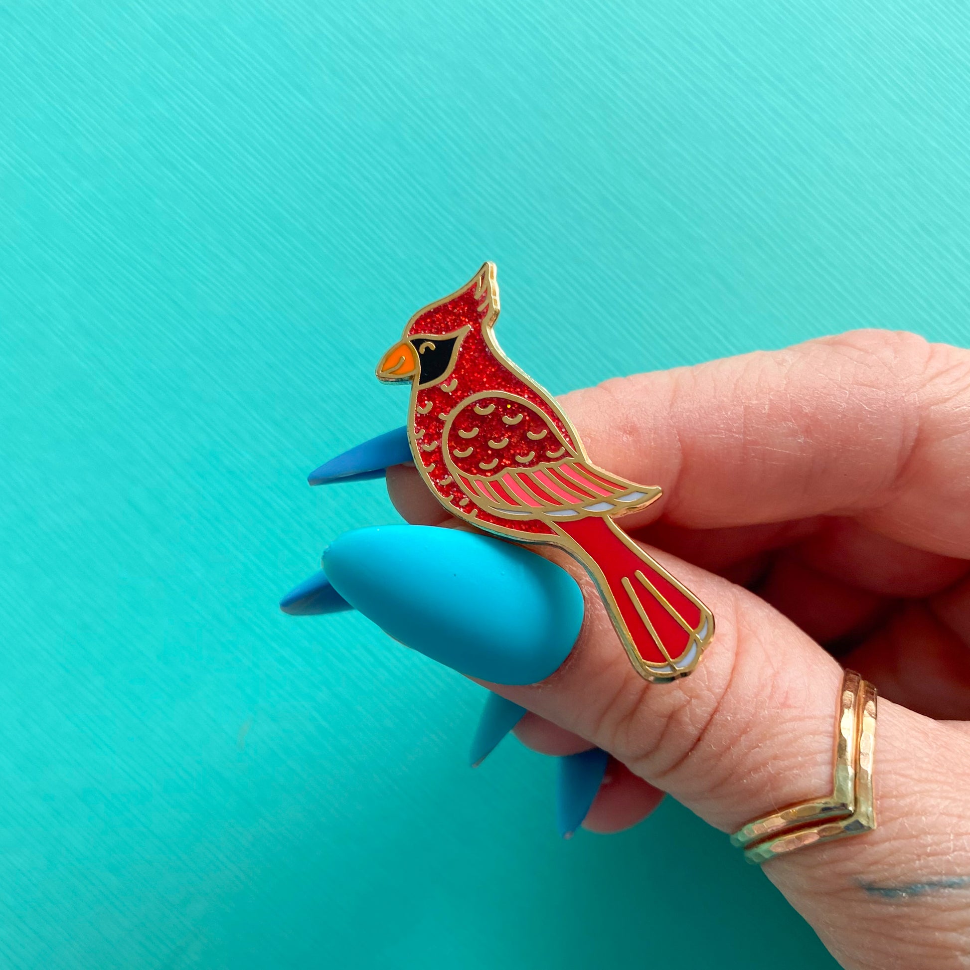 Cardinal Enamel Pin