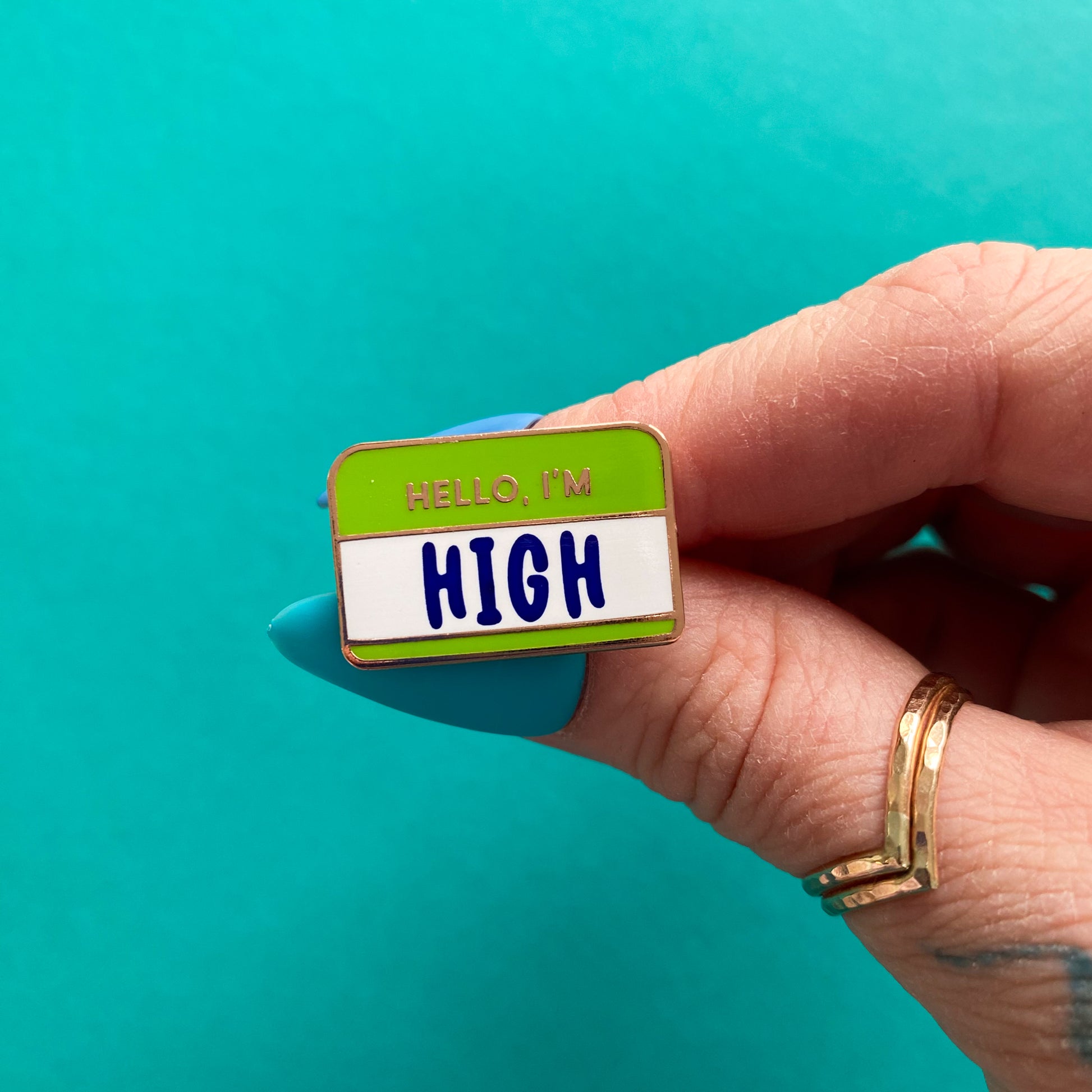 Hello, I'm High Enamel Pin