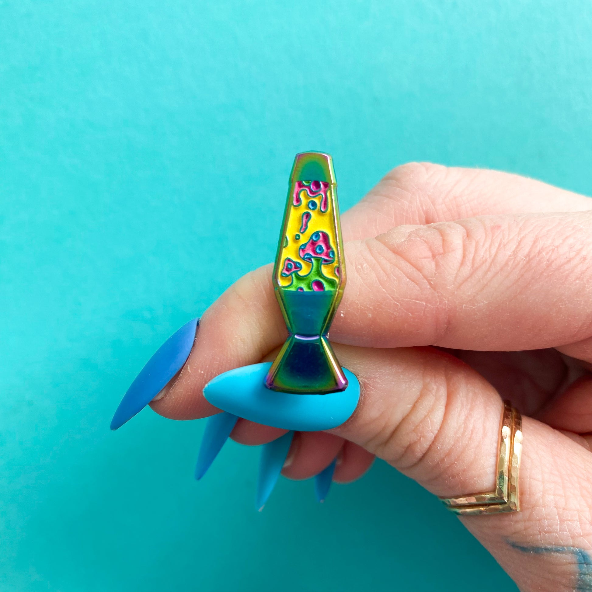 Mushroom Lava Lamp Enamel Pin