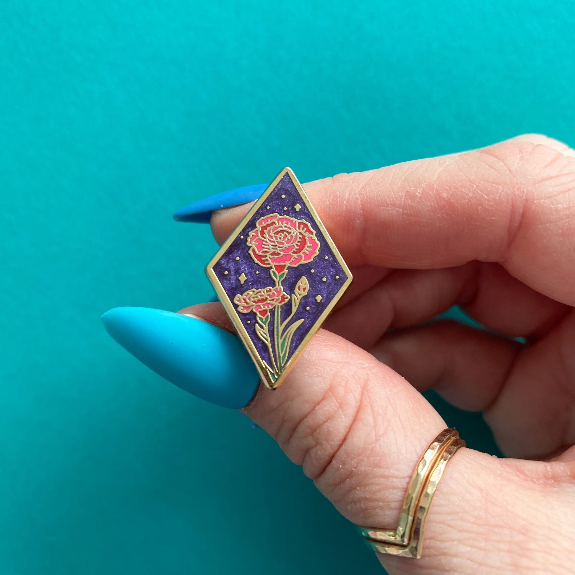 Carnations Enamel Pin