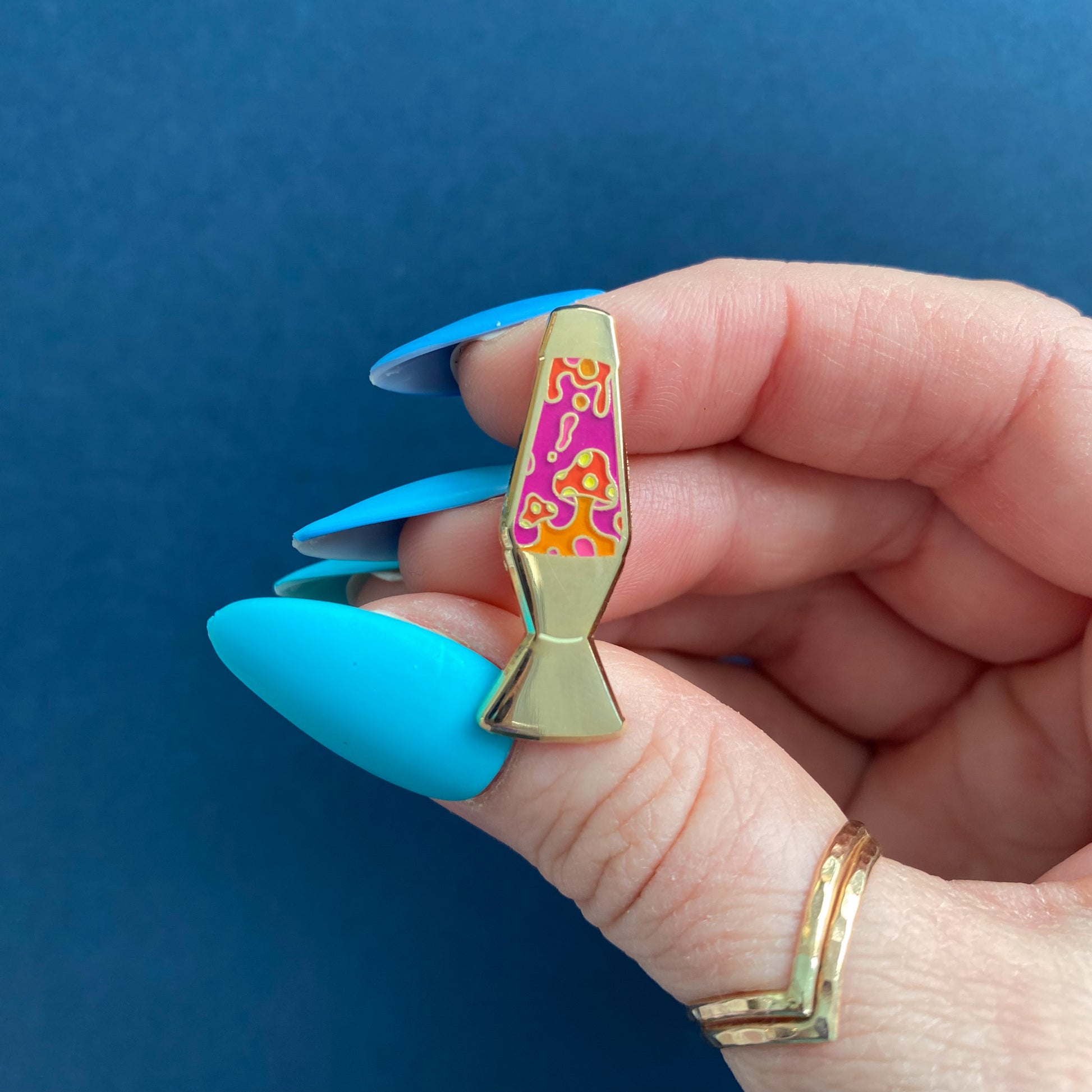 Mushroom Lava Lamp Enamel Pin