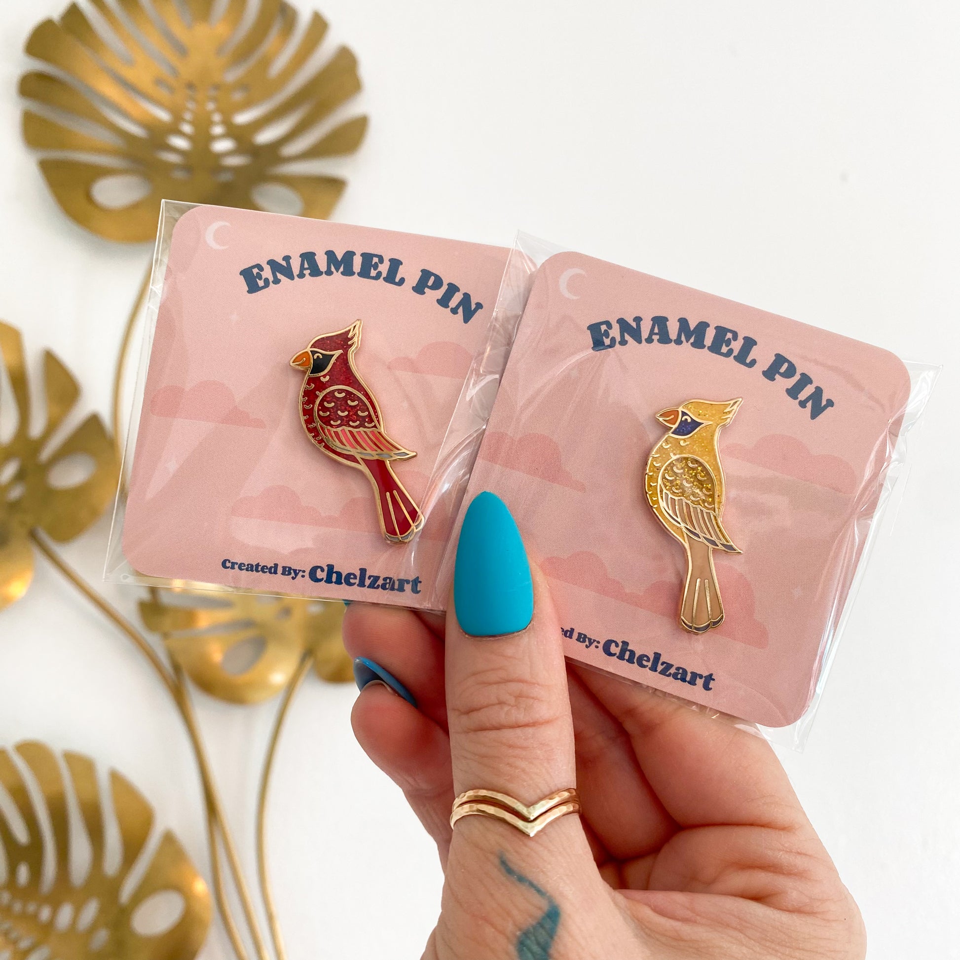 Cardinal Enamel Pin