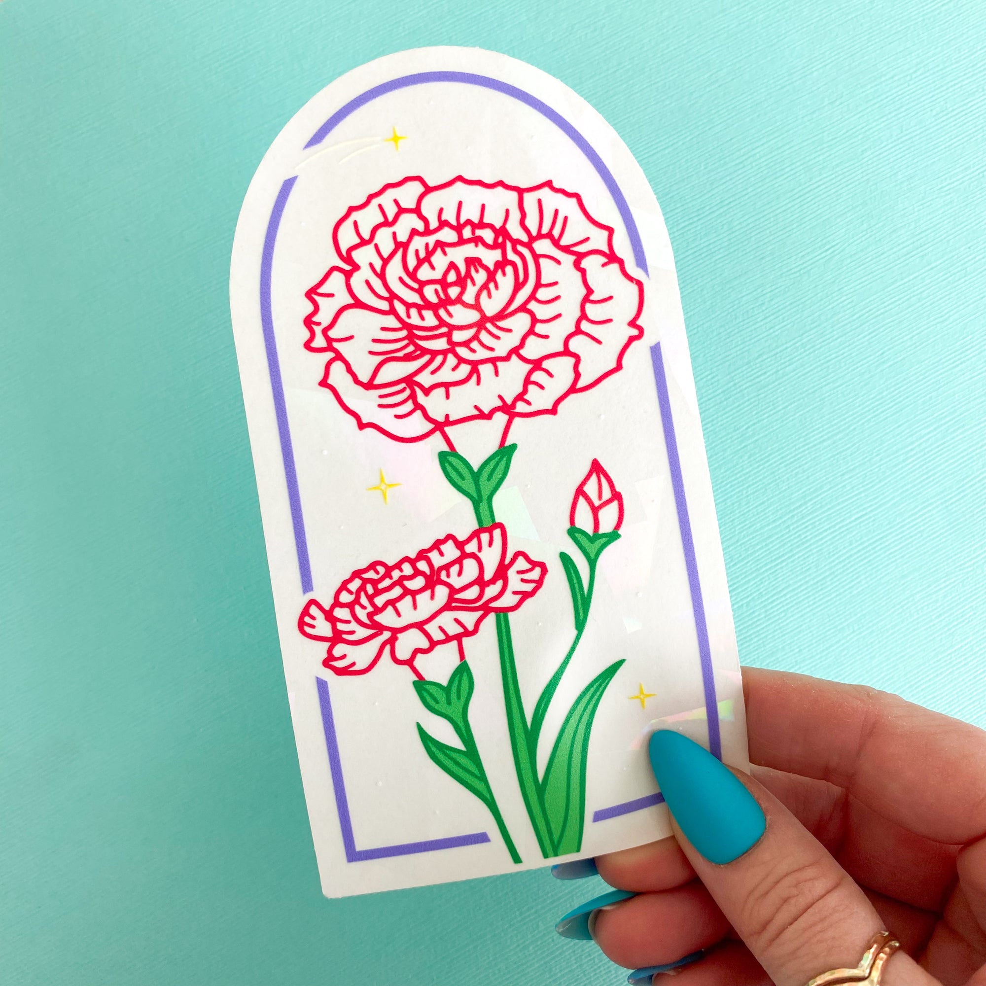 Carnations Suncatcher Decal