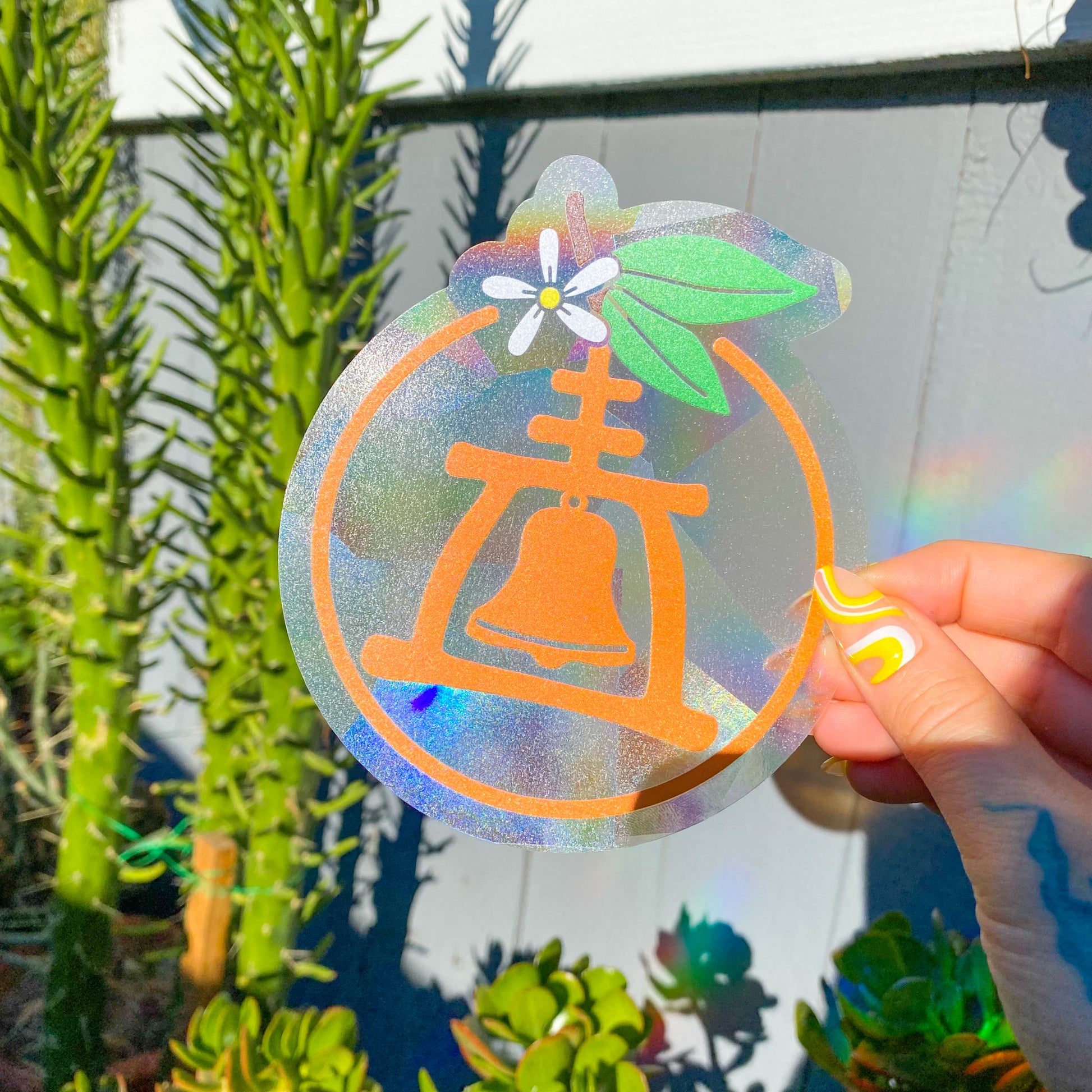 Riverside Raincross Suncatcher Decal