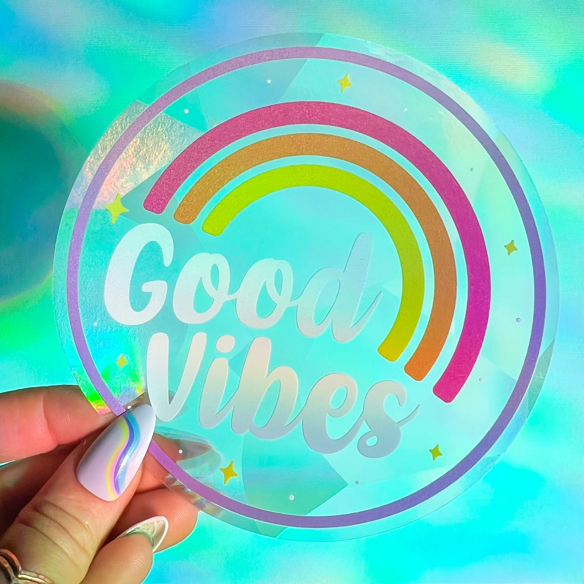 Good Vibes Suncatcher Decal