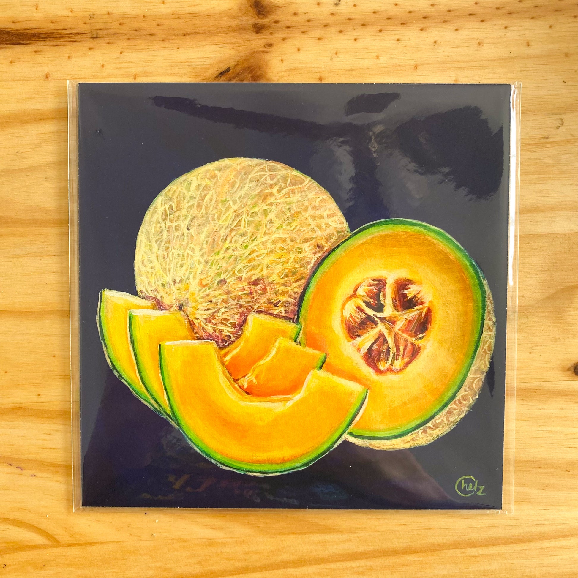 Colorful Cantaloupe Art Print