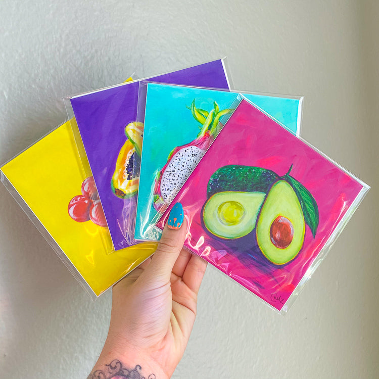 Colorful Avocado Art Print