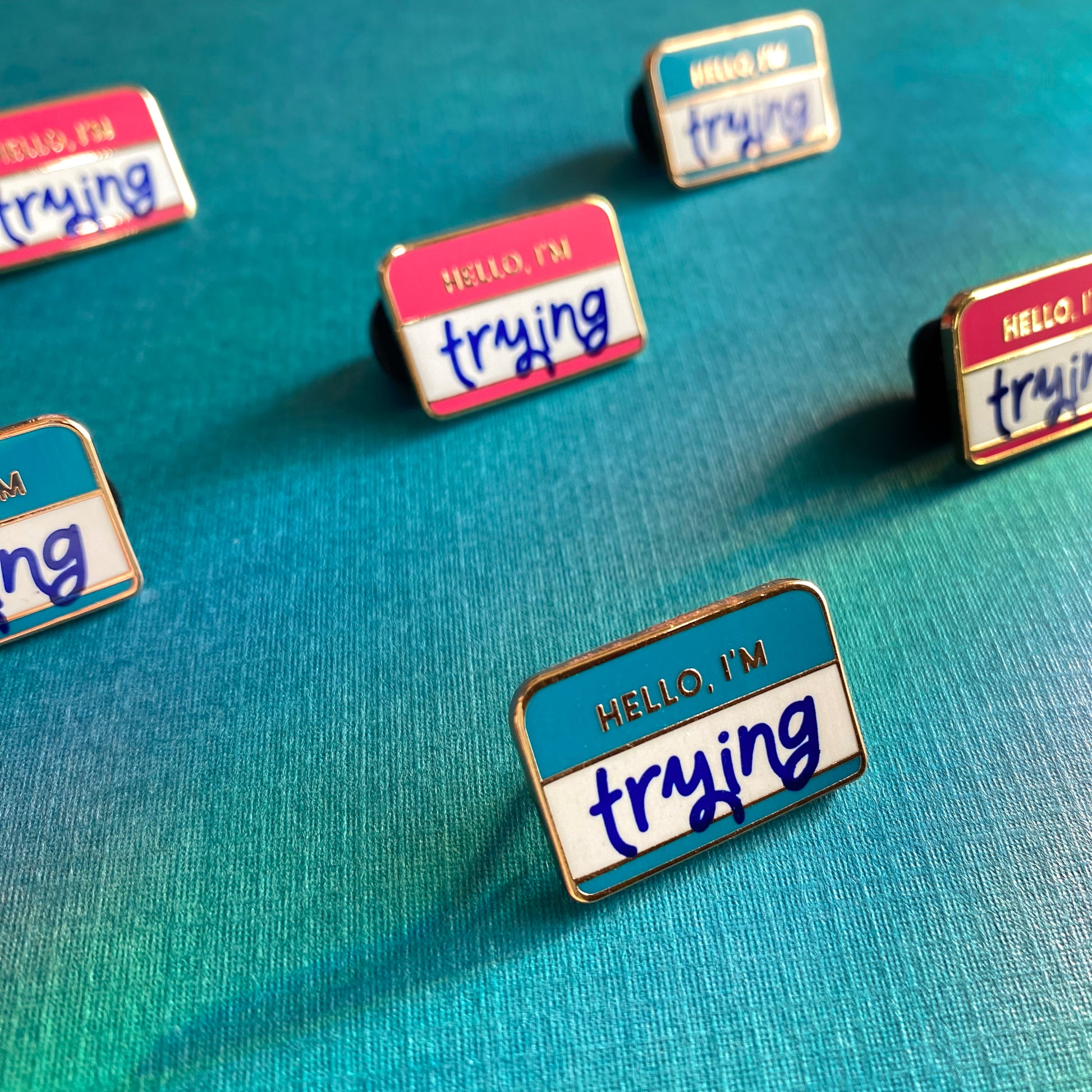 Hello, I'm Trying Enamel Pin