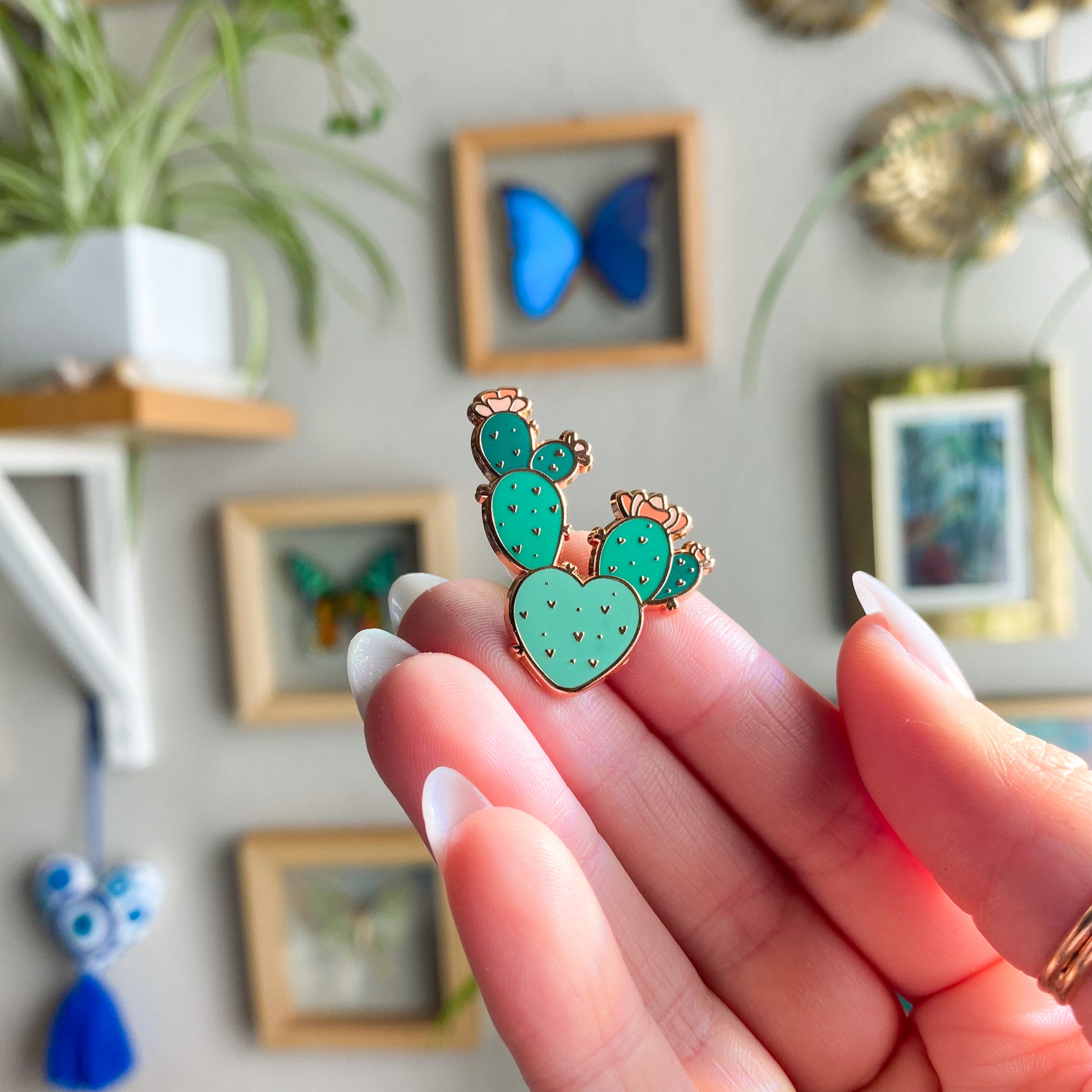 Prickly Pear Cactus Enamel Pin