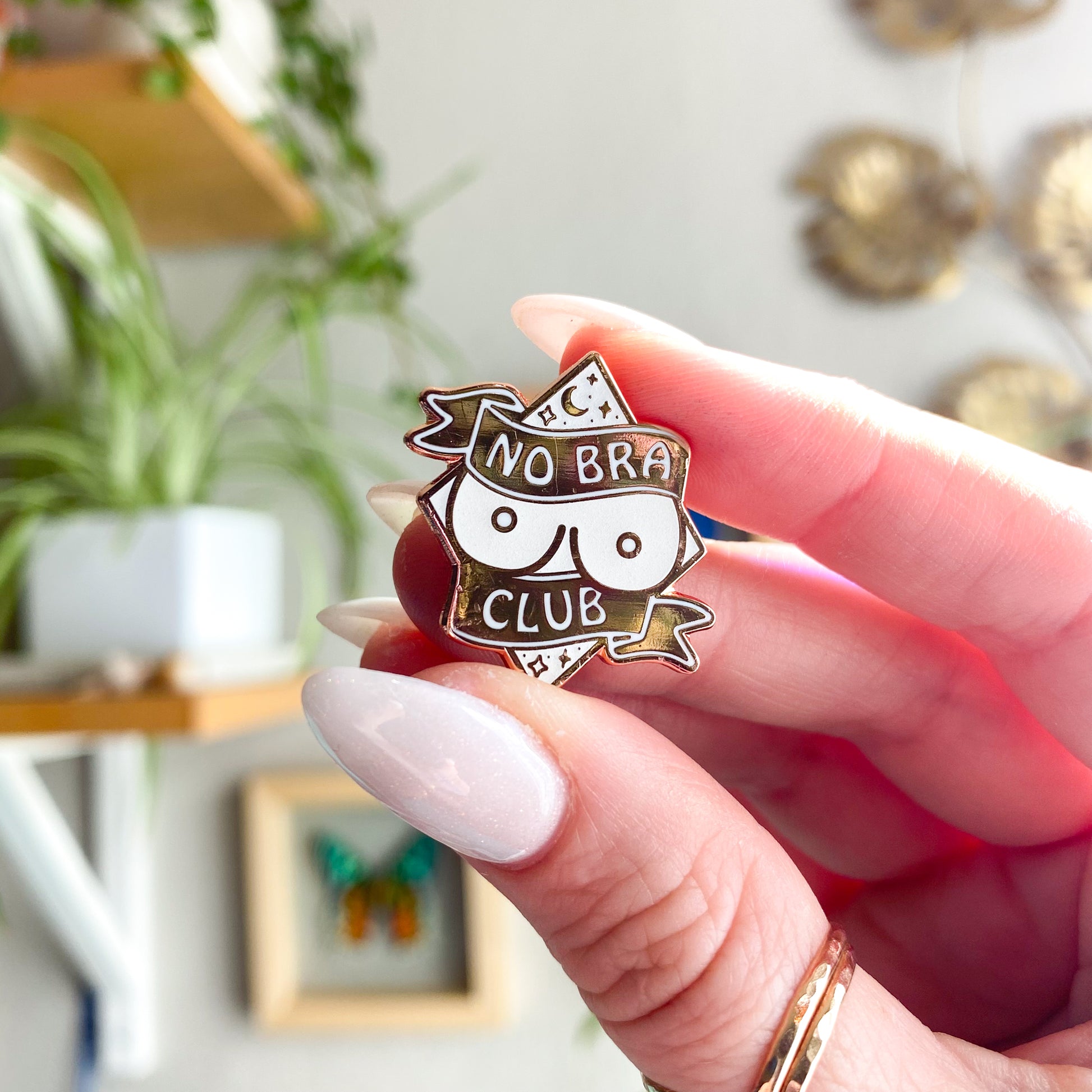 No Bra Club Enamel Pin