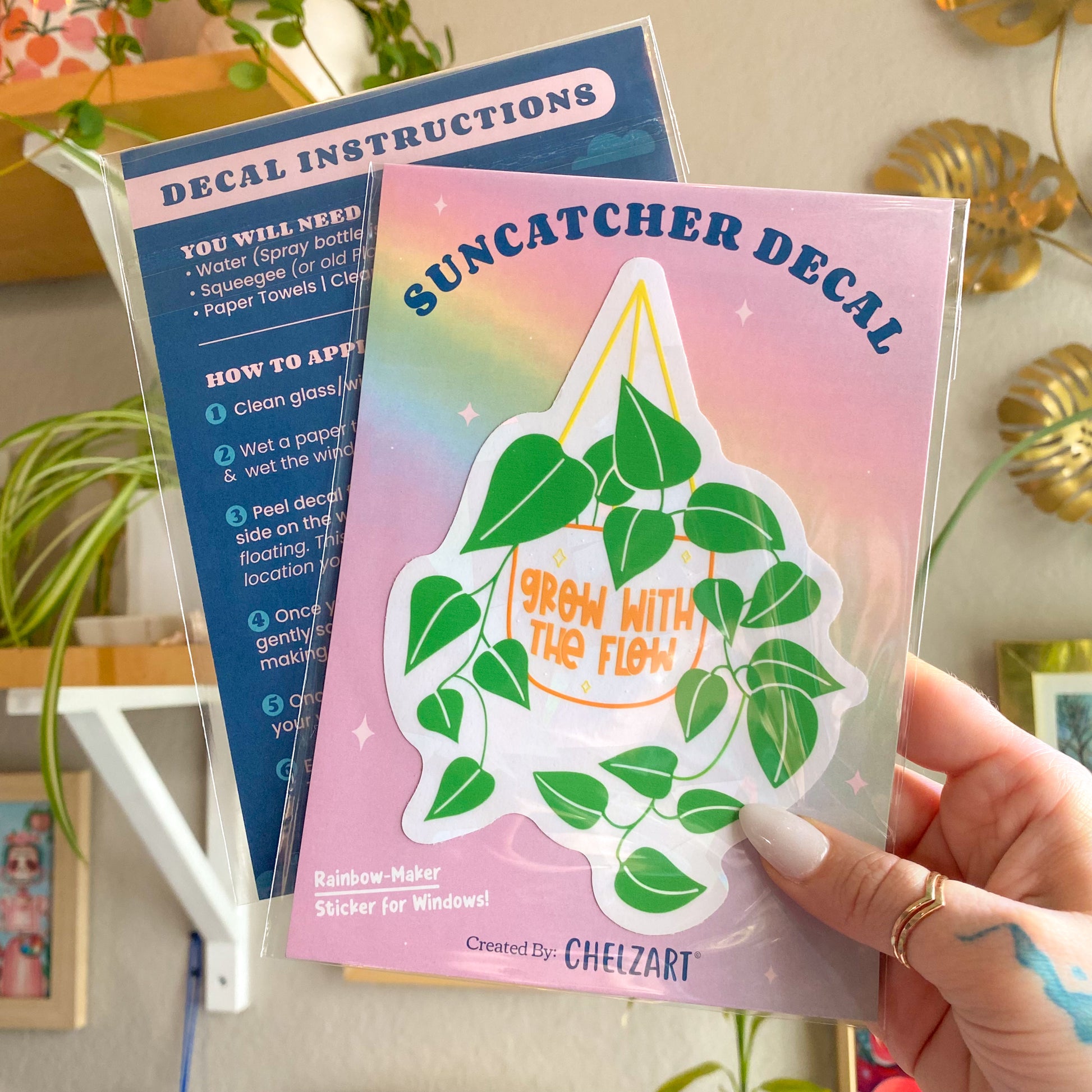 Grow With The Flow Suncatcher Decal
