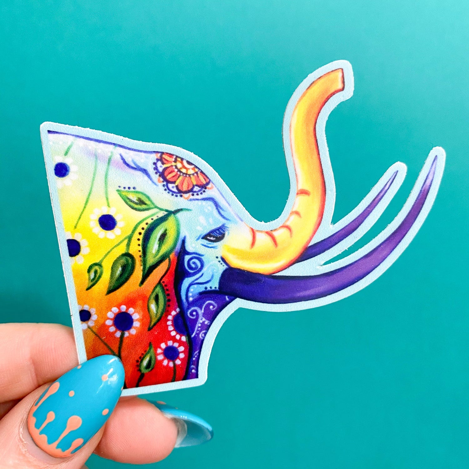 Boho Elephant Vinyl Sticker