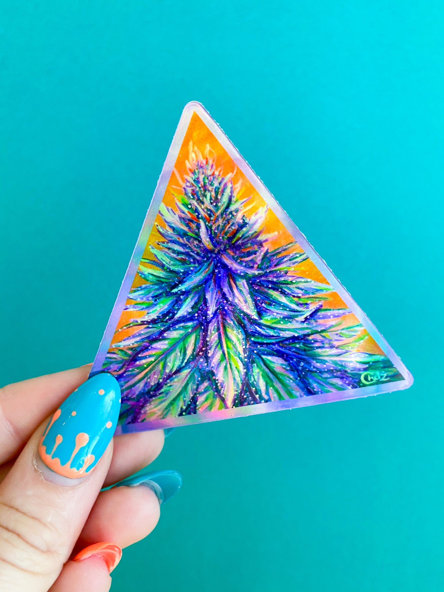 Purple Haze Weed Vinyl Sticker