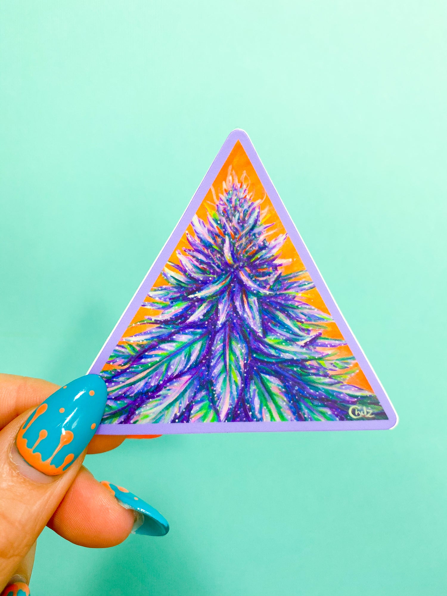 Purple Haze Weed Vinyl Sticker