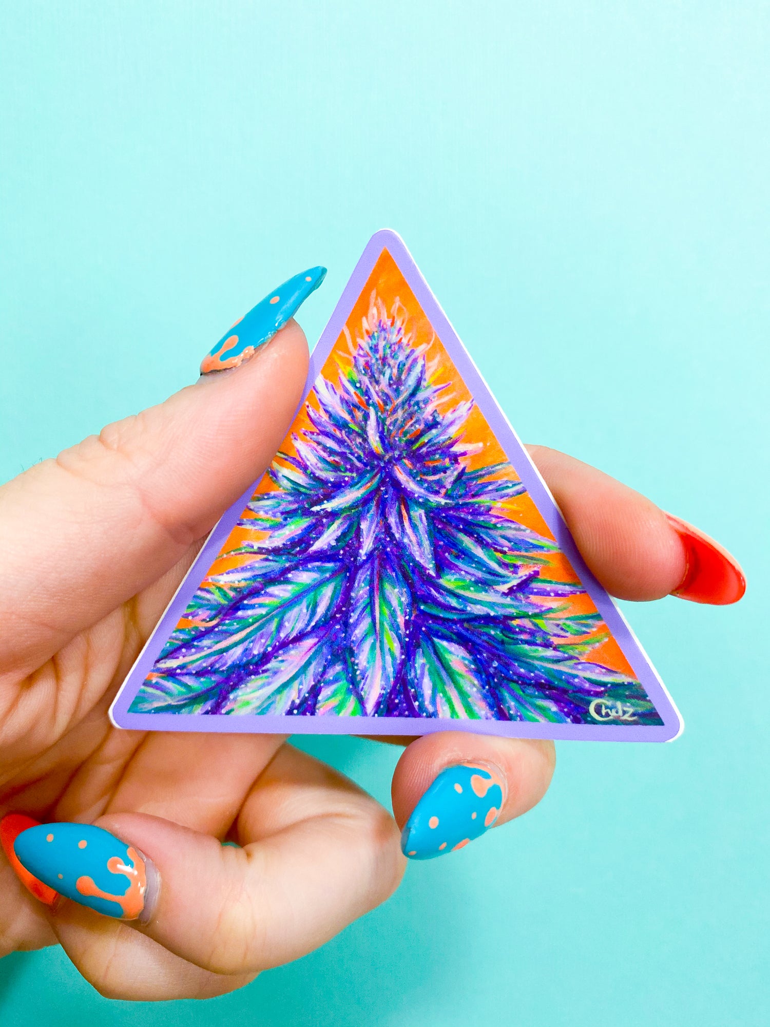 Purple Haze Weed Vinyl Sticker