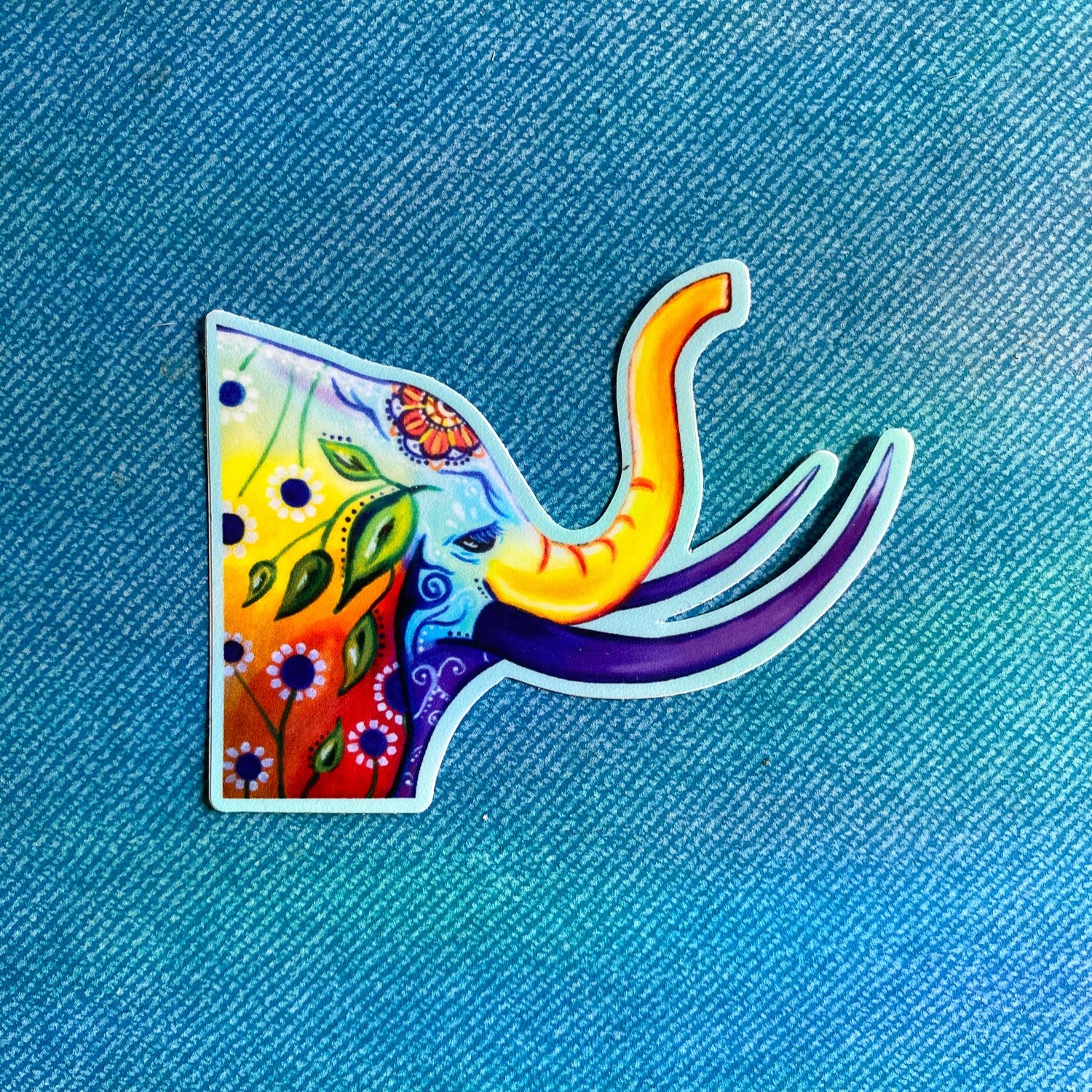 Boho Elephant Vinyl Sticker