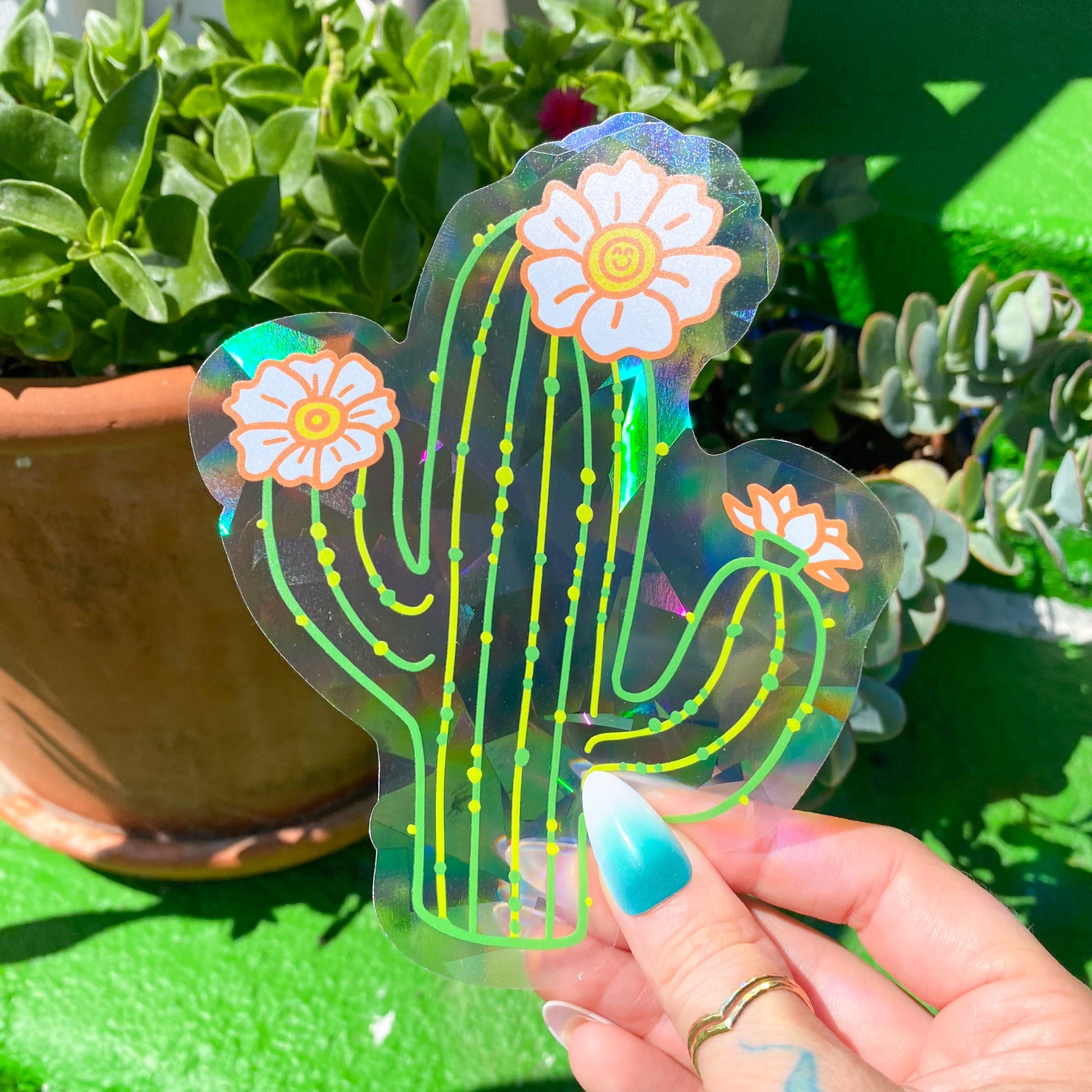 Saguaro Cactus Suncatcher Decal