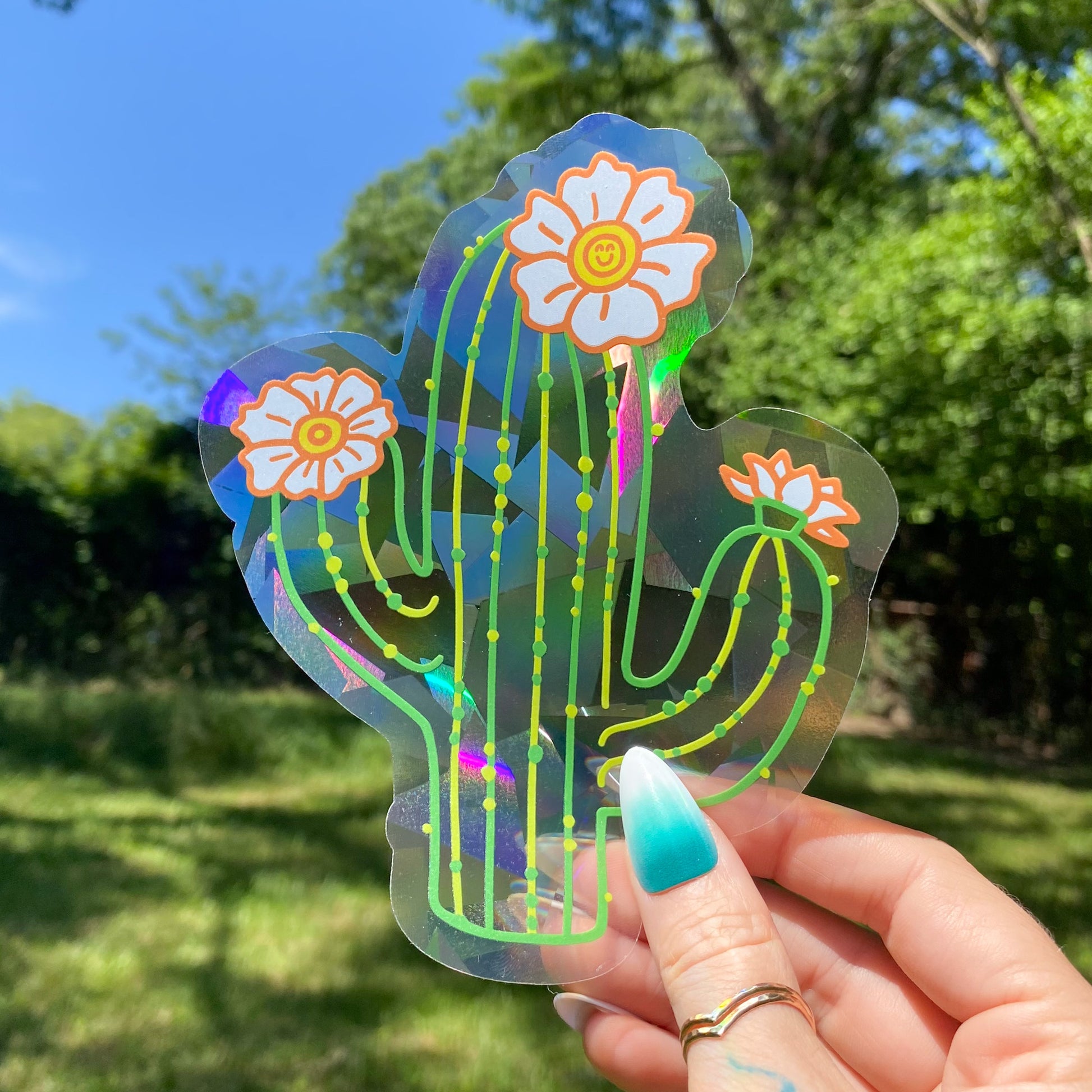 Saguaro Cactus Suncatcher Decal