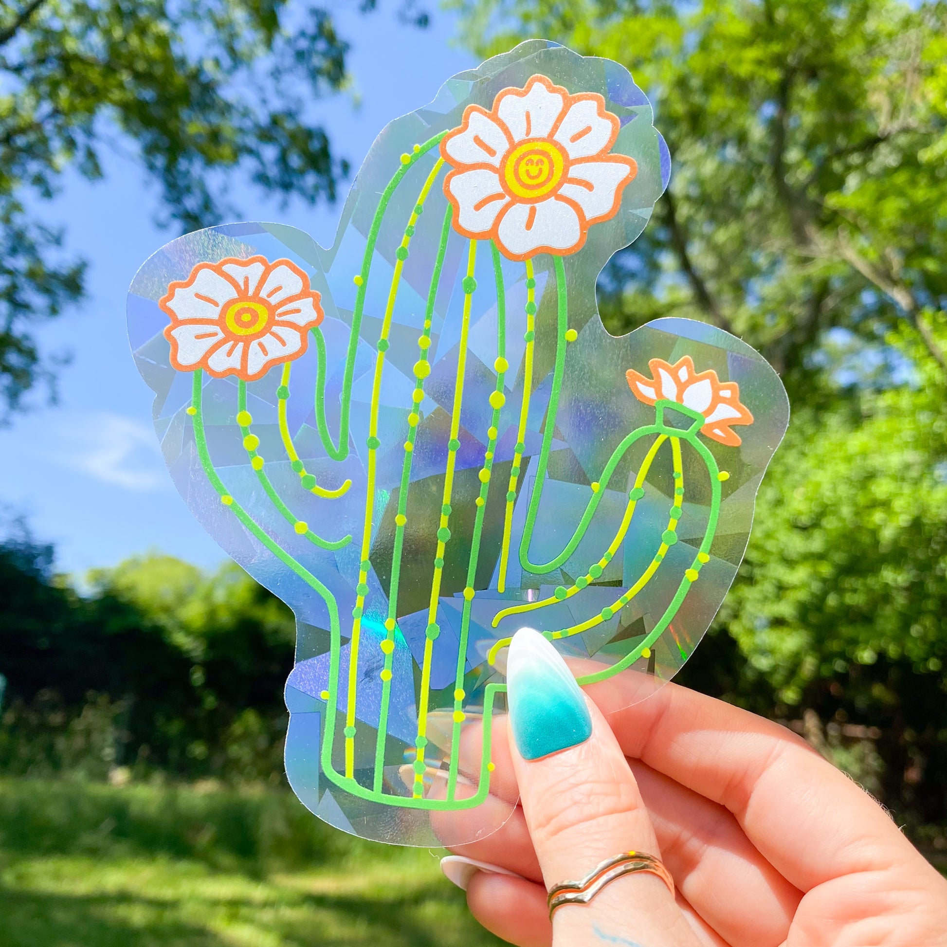 Saguaro Cactus Suncatcher Decal