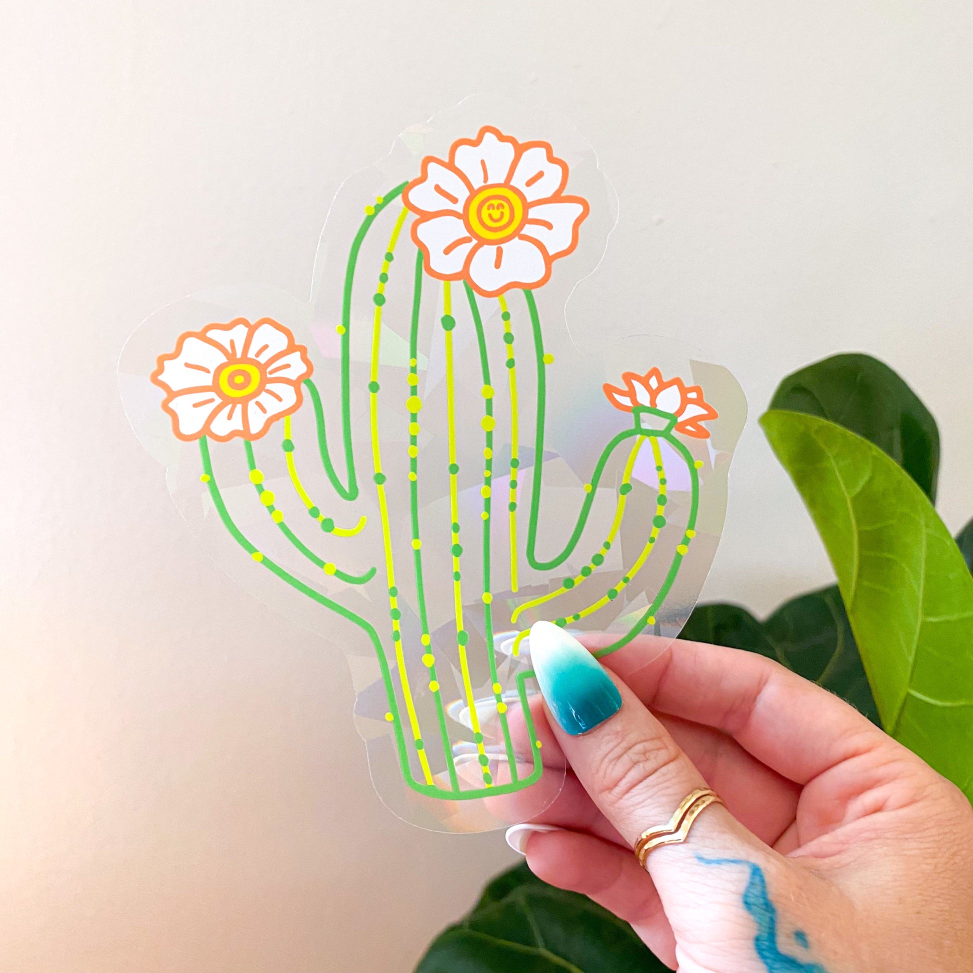 Saguaro Cactus Suncatcher Decal