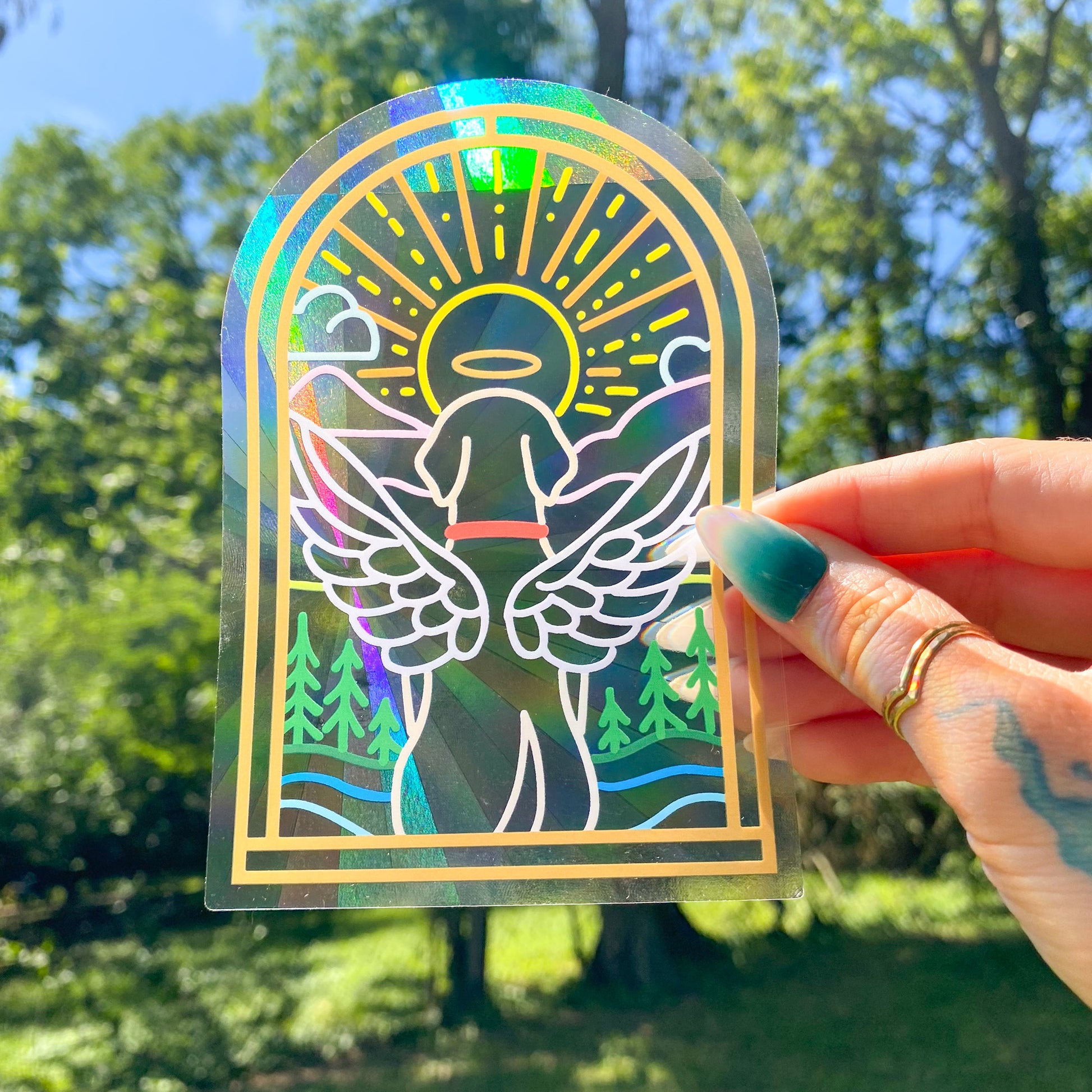 Dog Memorial Suncatcher Decal