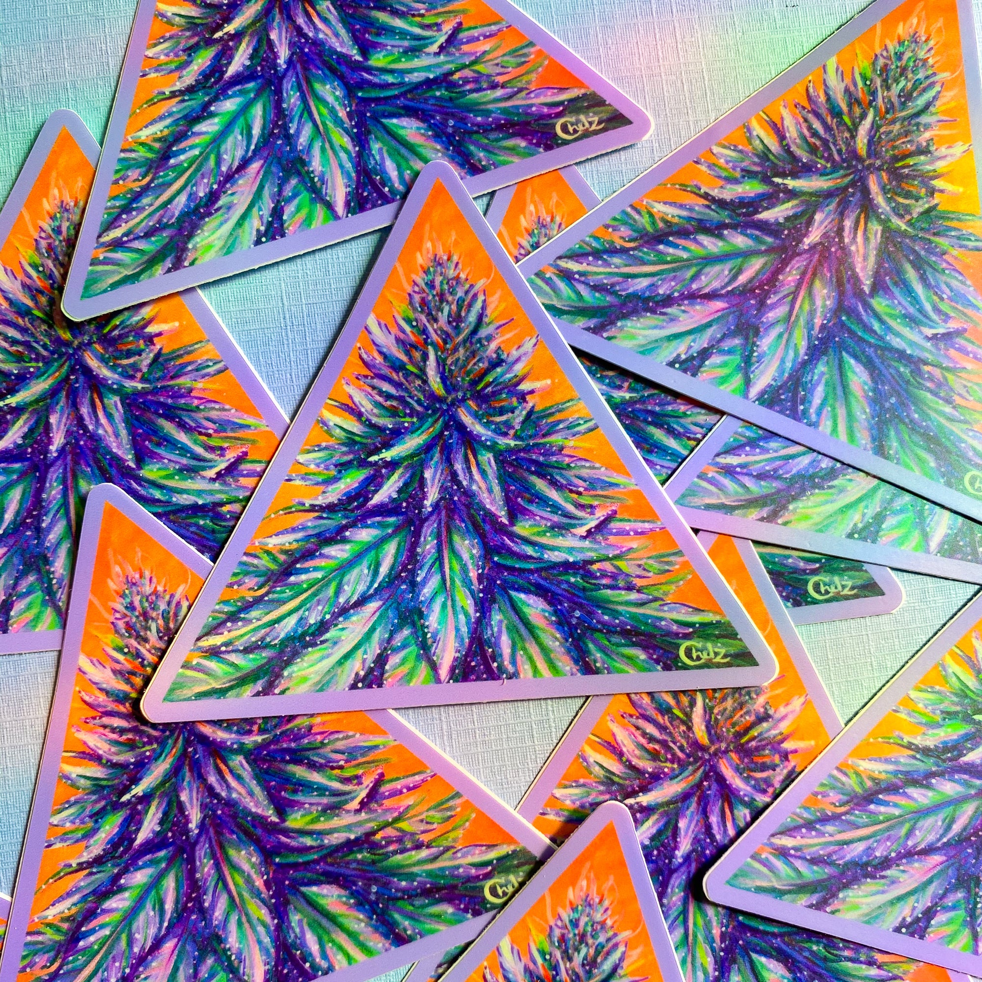 Purple Haze Weed Vinyl Sticker