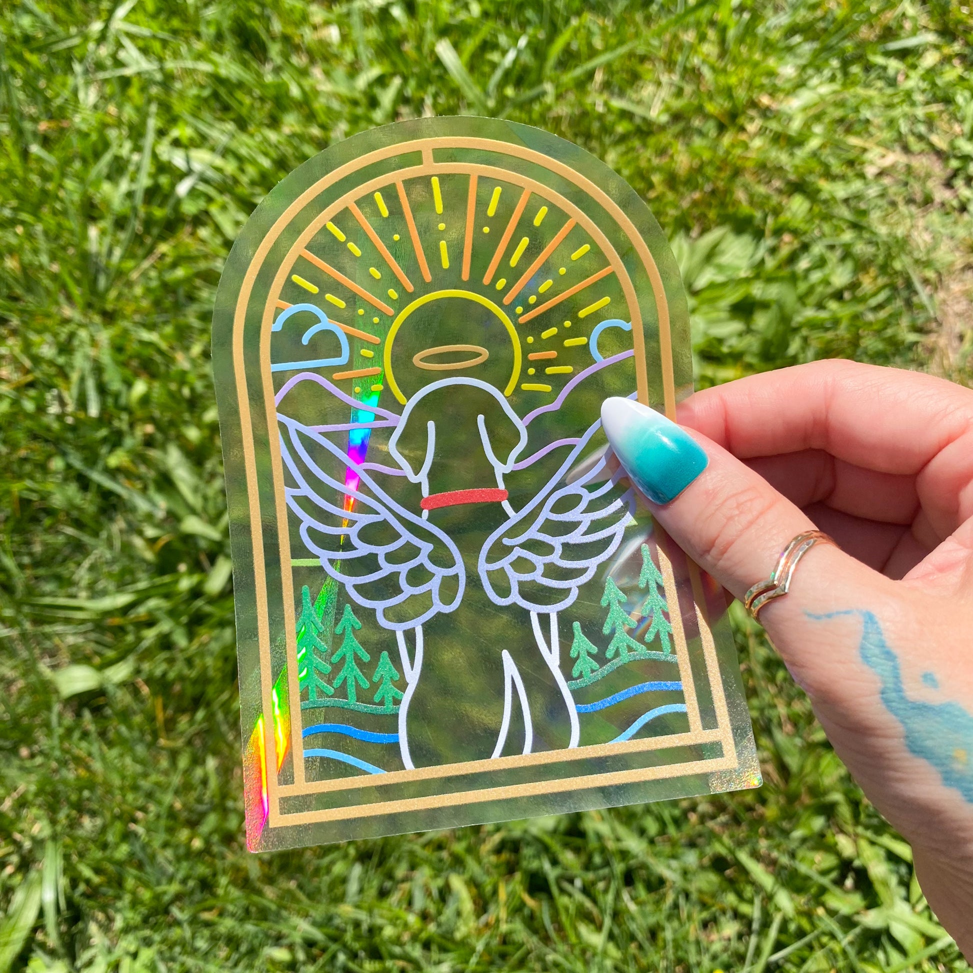 Dog Memorial Suncatcher Decal