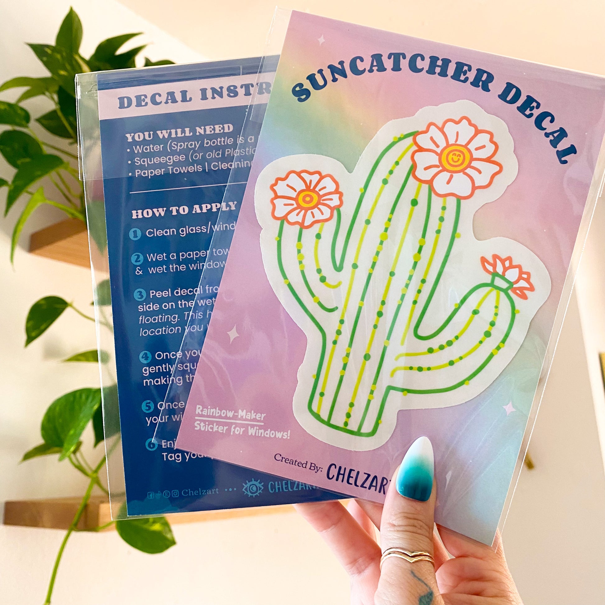 Saguaro Cactus Suncatcher Decal