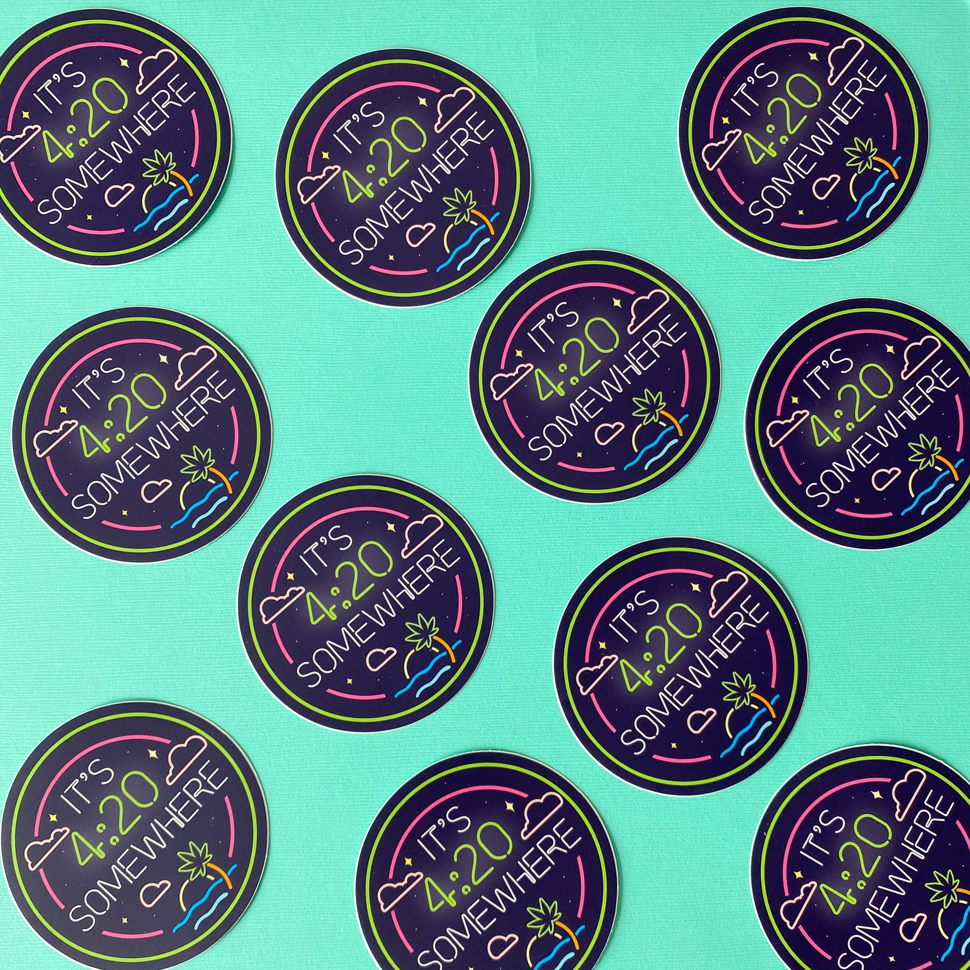 It's 4:20 Somewhere Vinyl Sticker