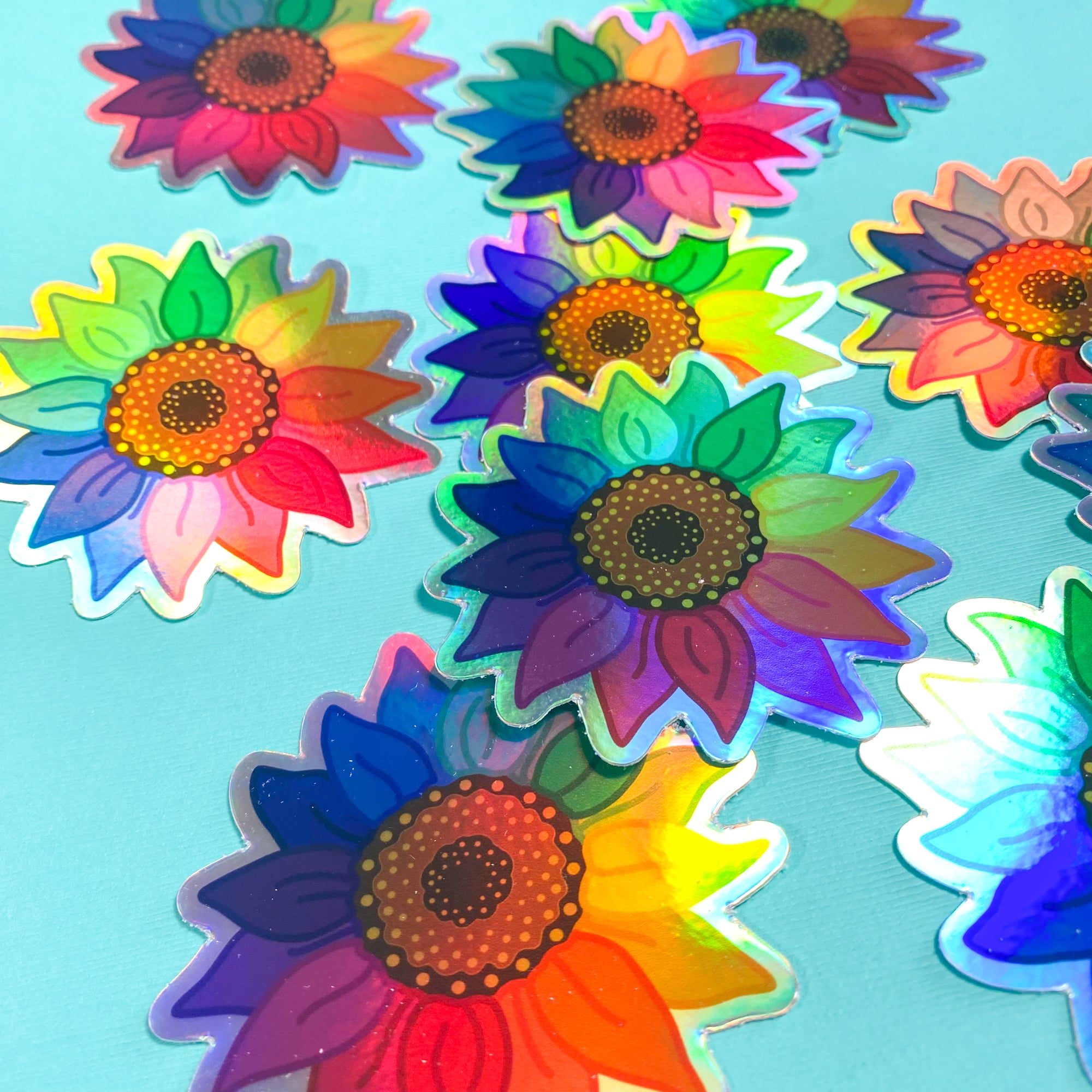 Rainbow Sunflower Vinyl Sticker