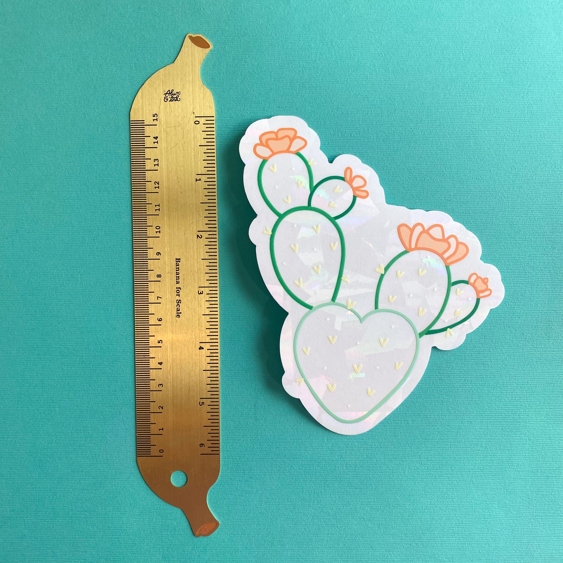 Prickly Pear Cactus Suncatcher Decal