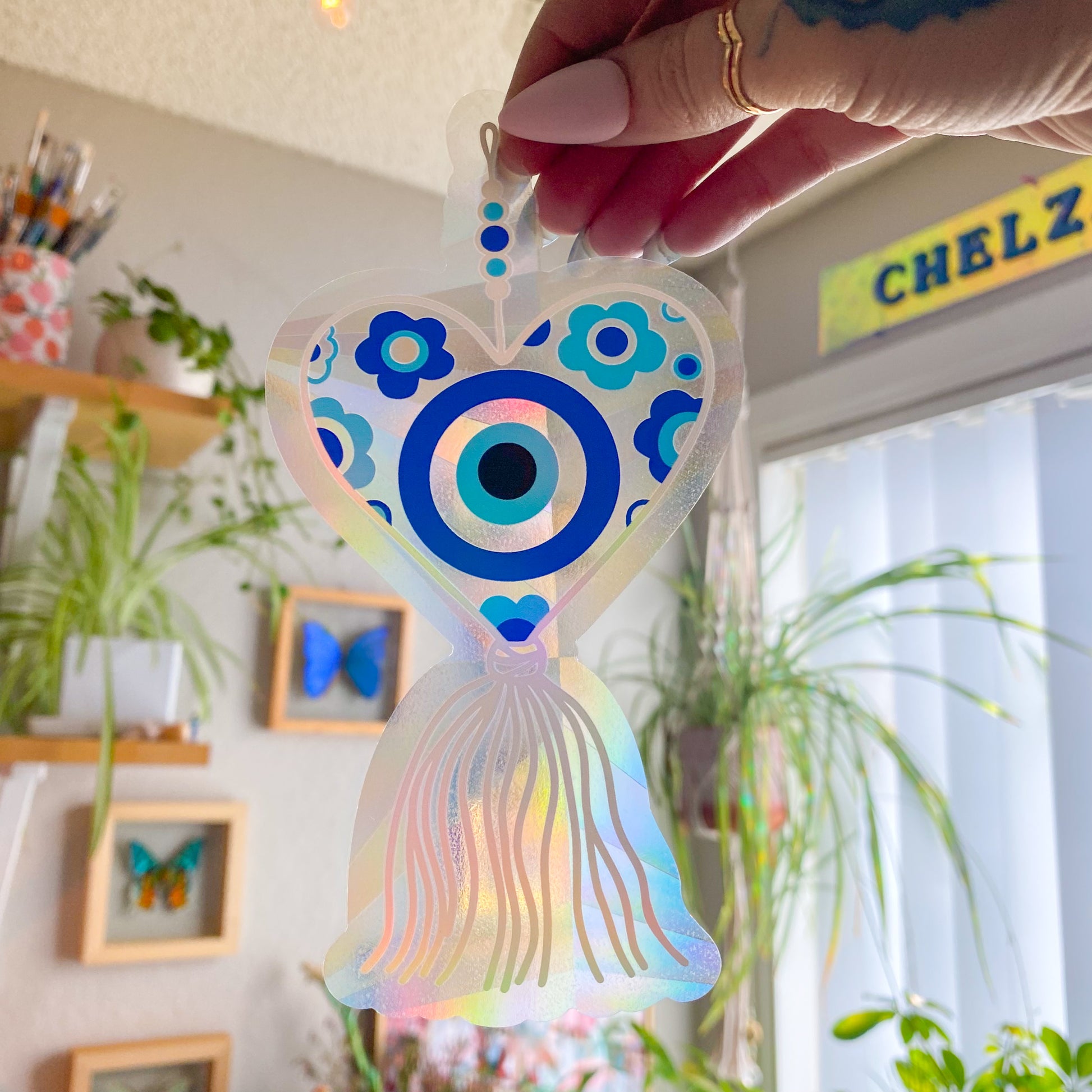 Evil Eye Suncatcher Decal