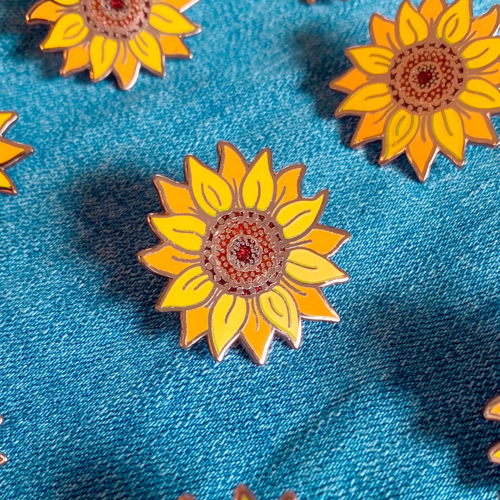 Yellow Sunflower Enamel Pin