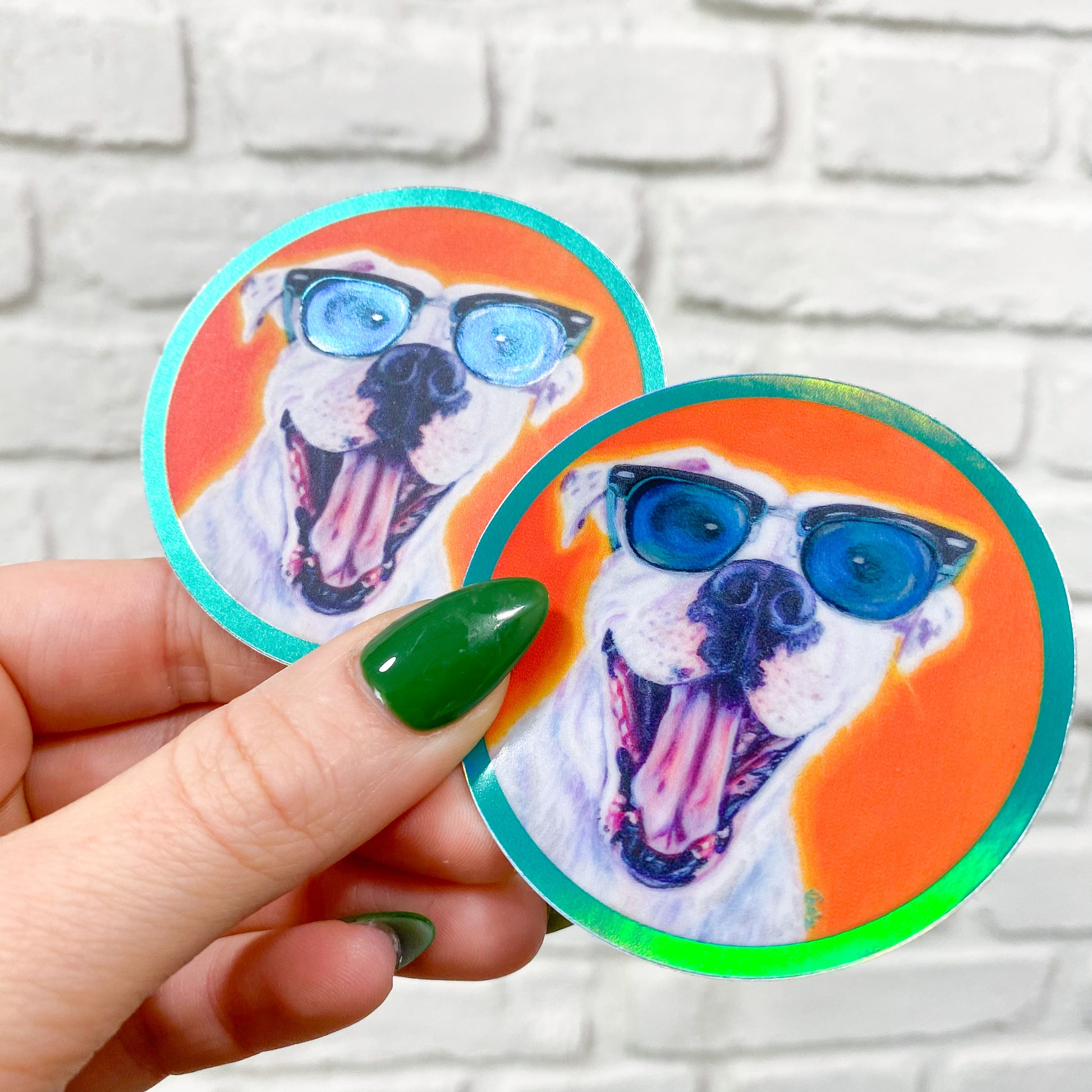 Happy Dog Vinyl Sticker