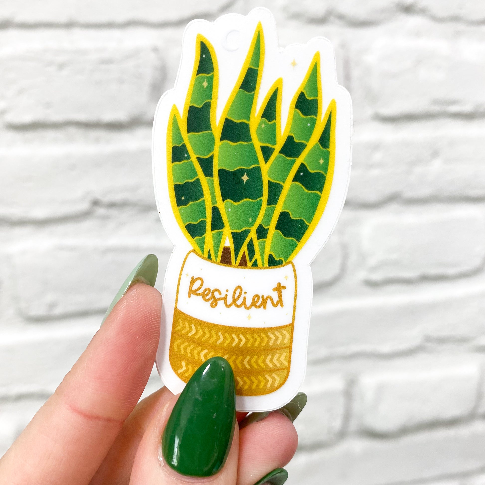Resilient Snake Plant Vinyl Sticker