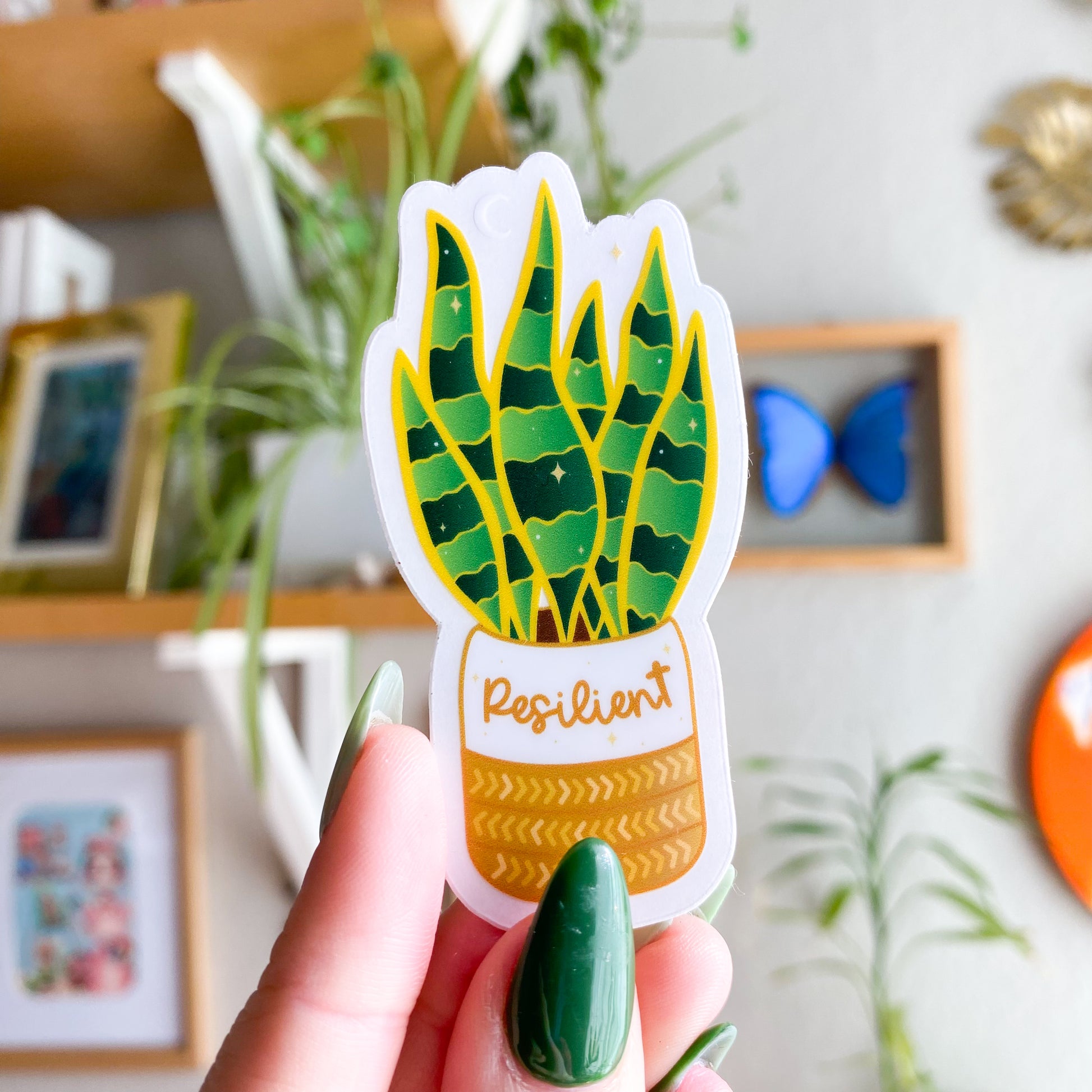 Resilient Snake Plant Vinyl Sticker