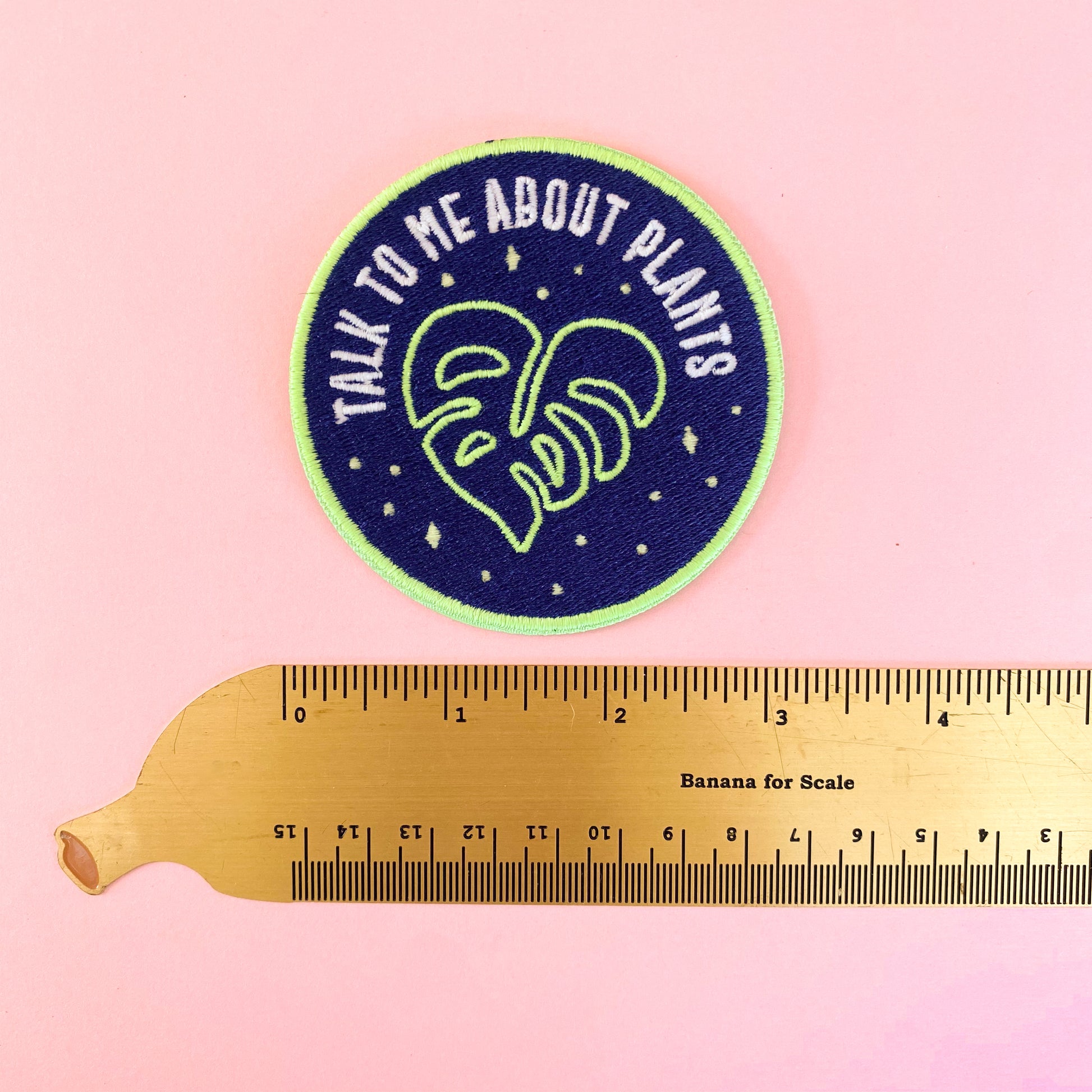 Talk to Me About Plants Embroidered Iron-On Patch