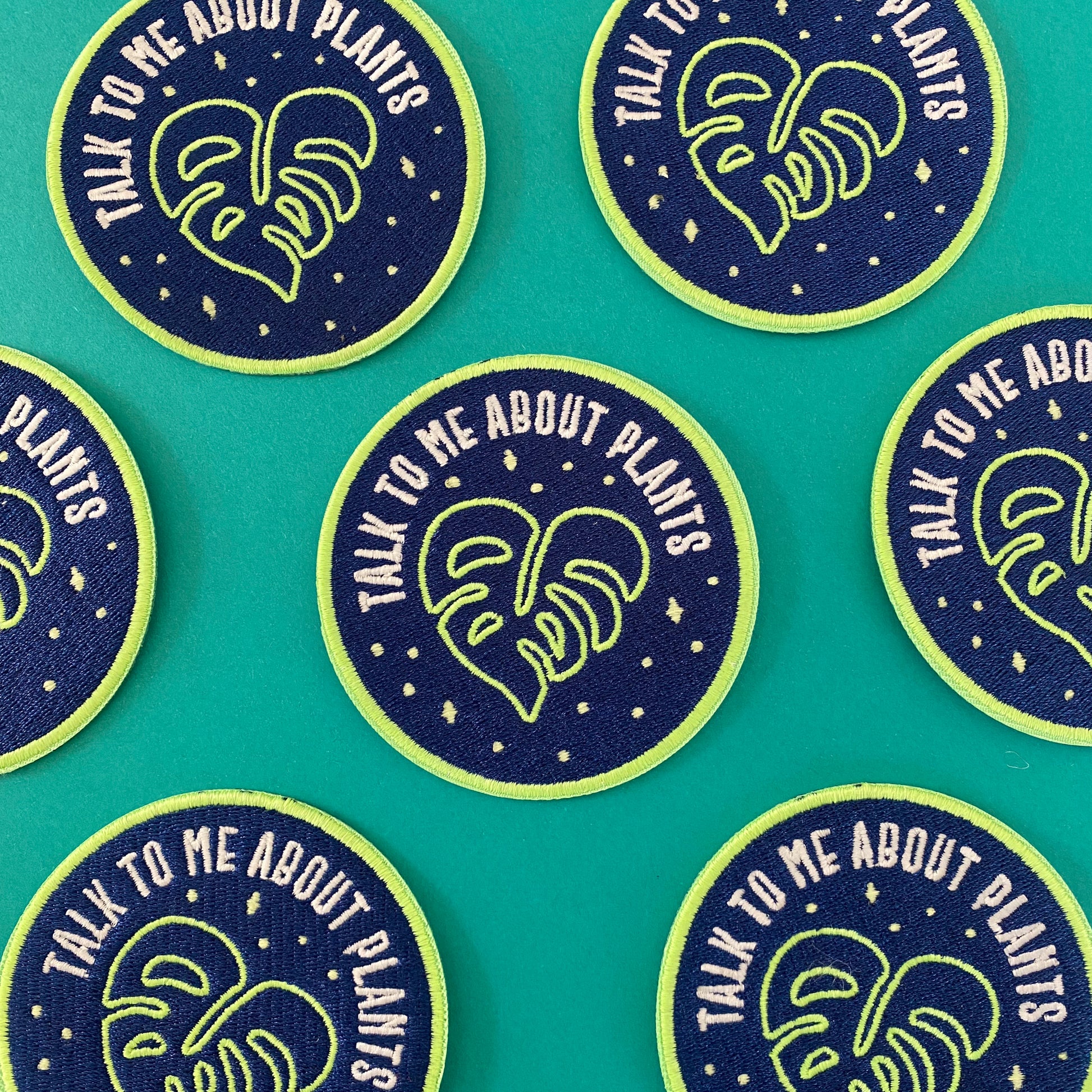 Talk to Me About Plants Embroidered Iron-On Patch