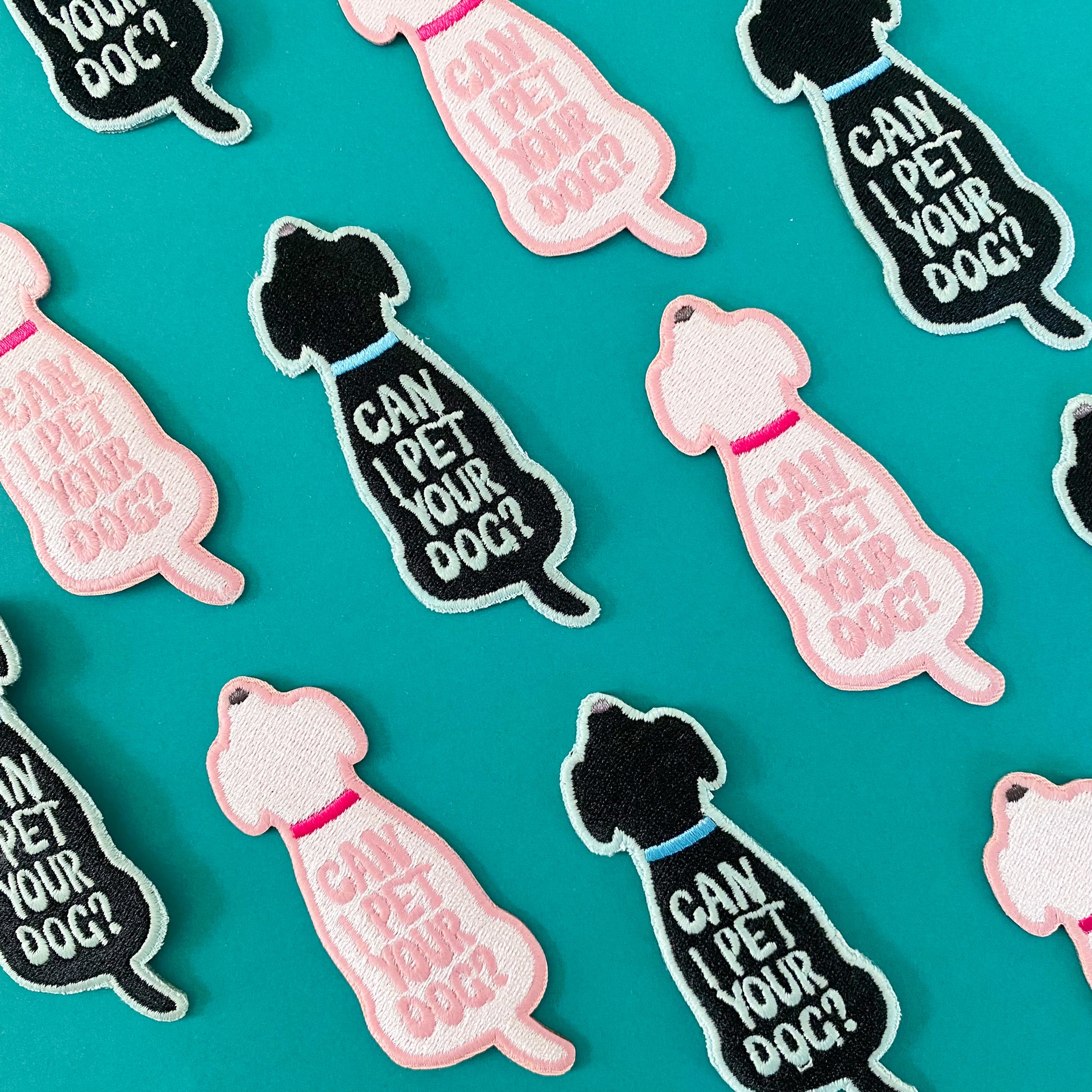 Can I Pet Your Dog Embroidered Iron-On Patch