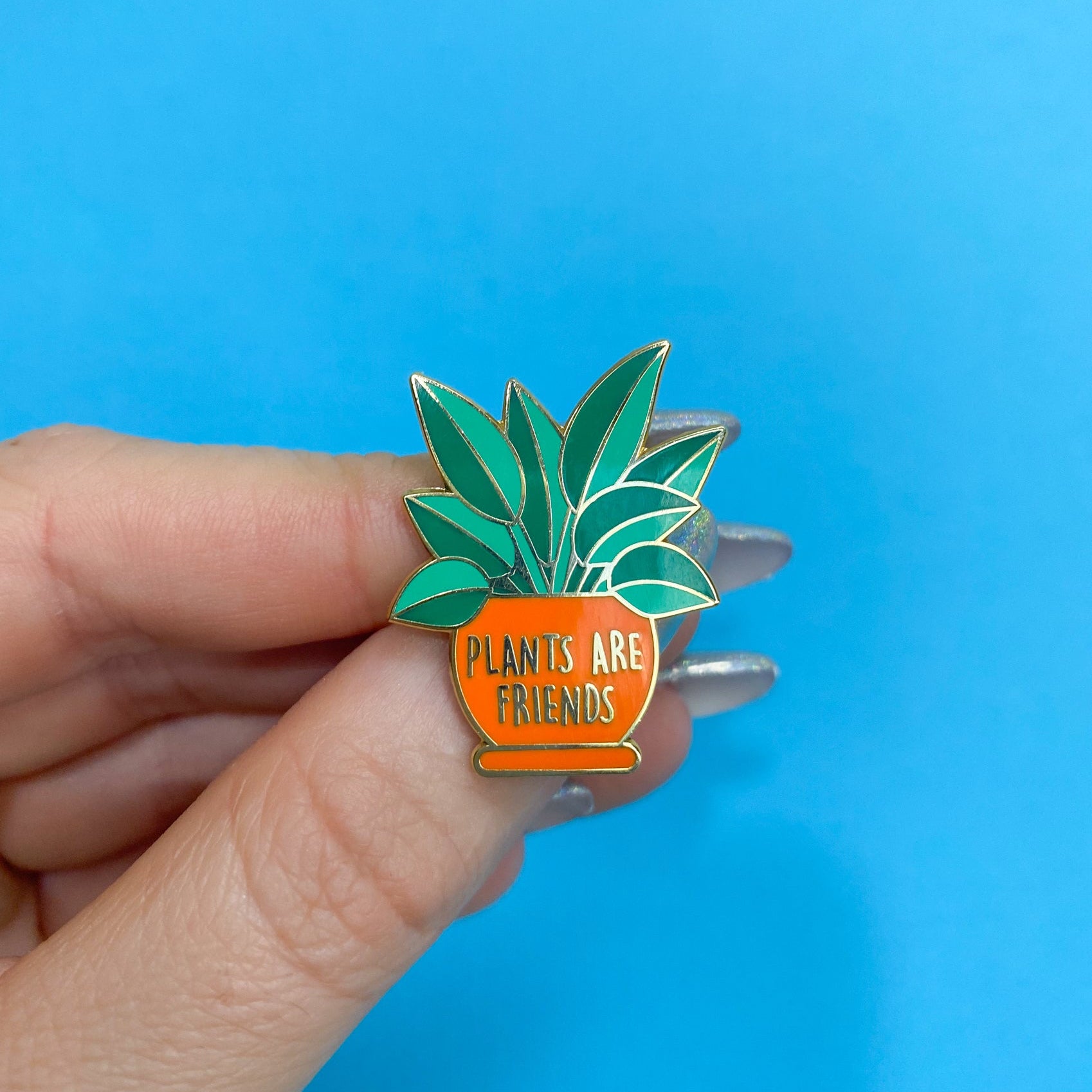 Plants are Friends Enamel Pin