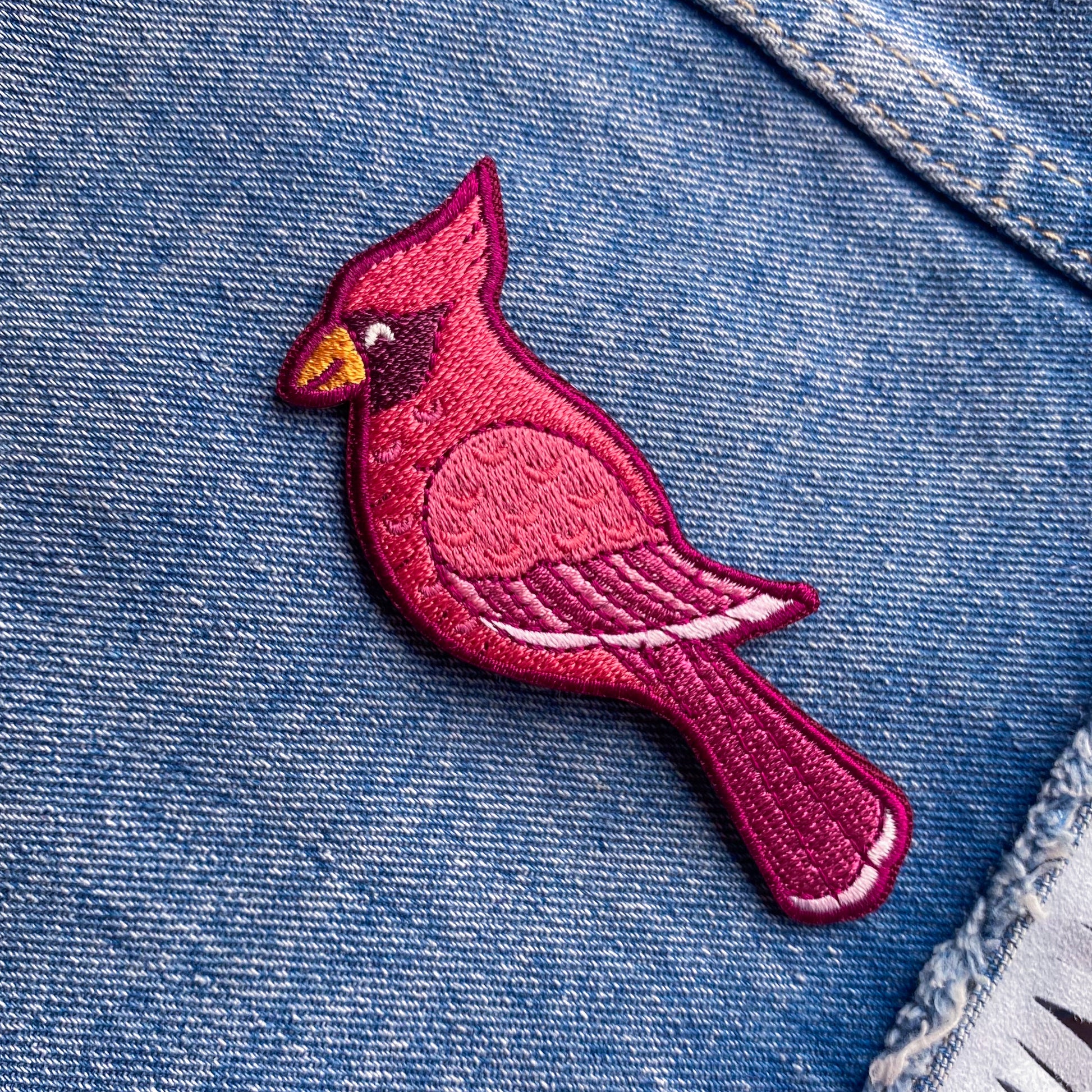 Cardinal Embroidered Iron-On Patch