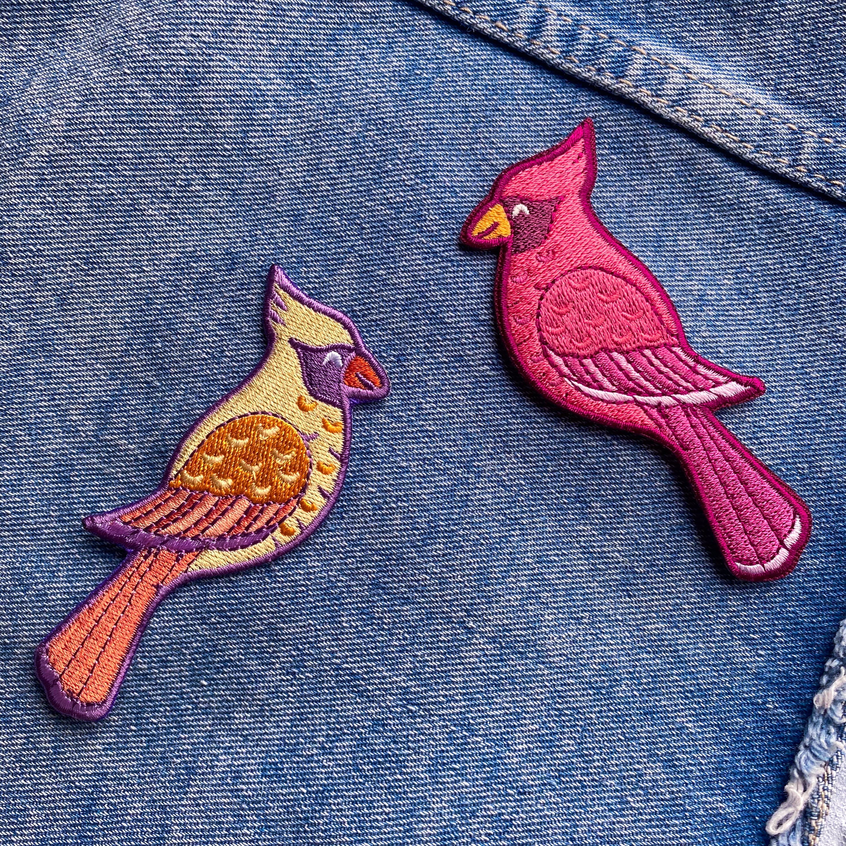 Cardinal Embroidered Iron-On Patch