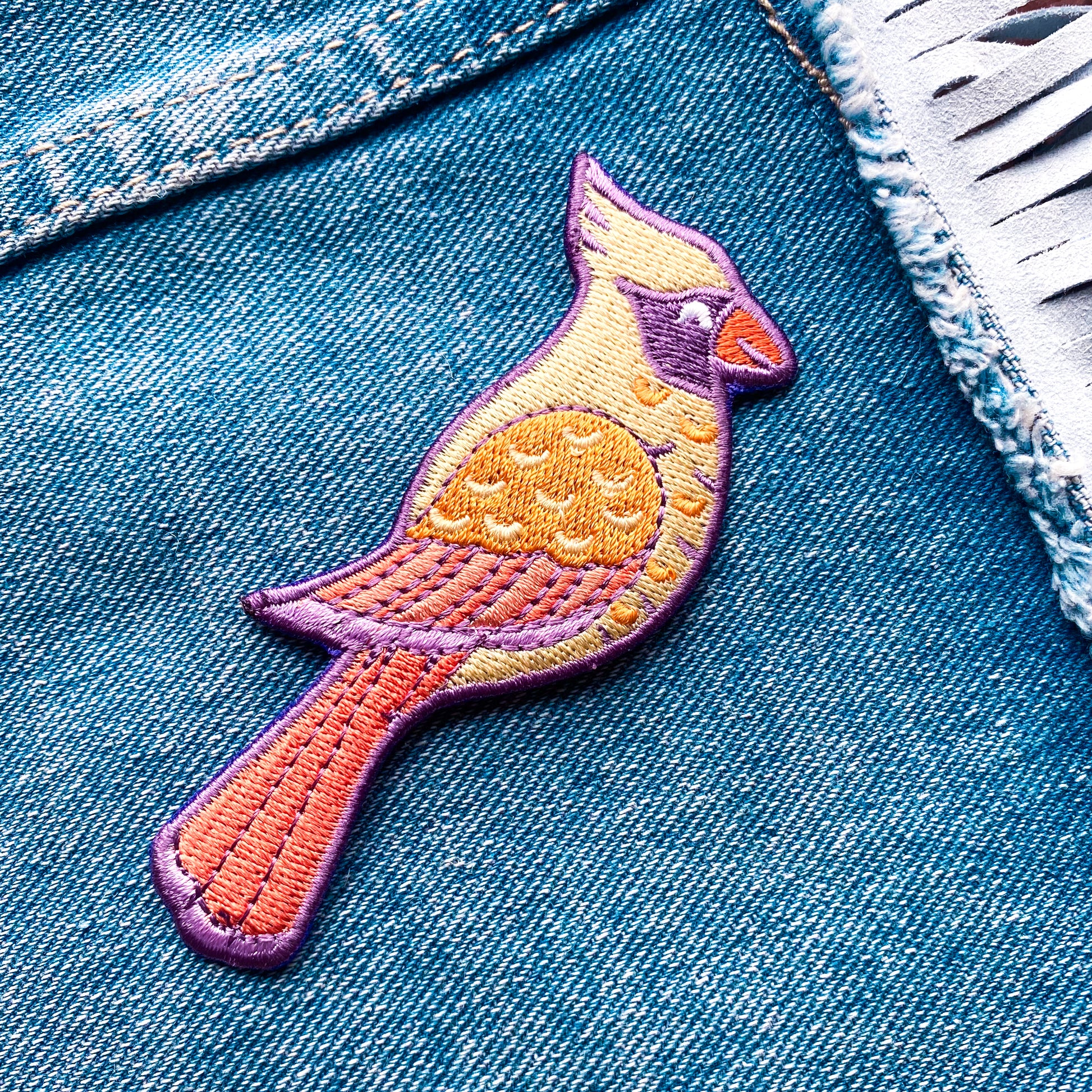 Cardinal Embroidered Iron-On Patch