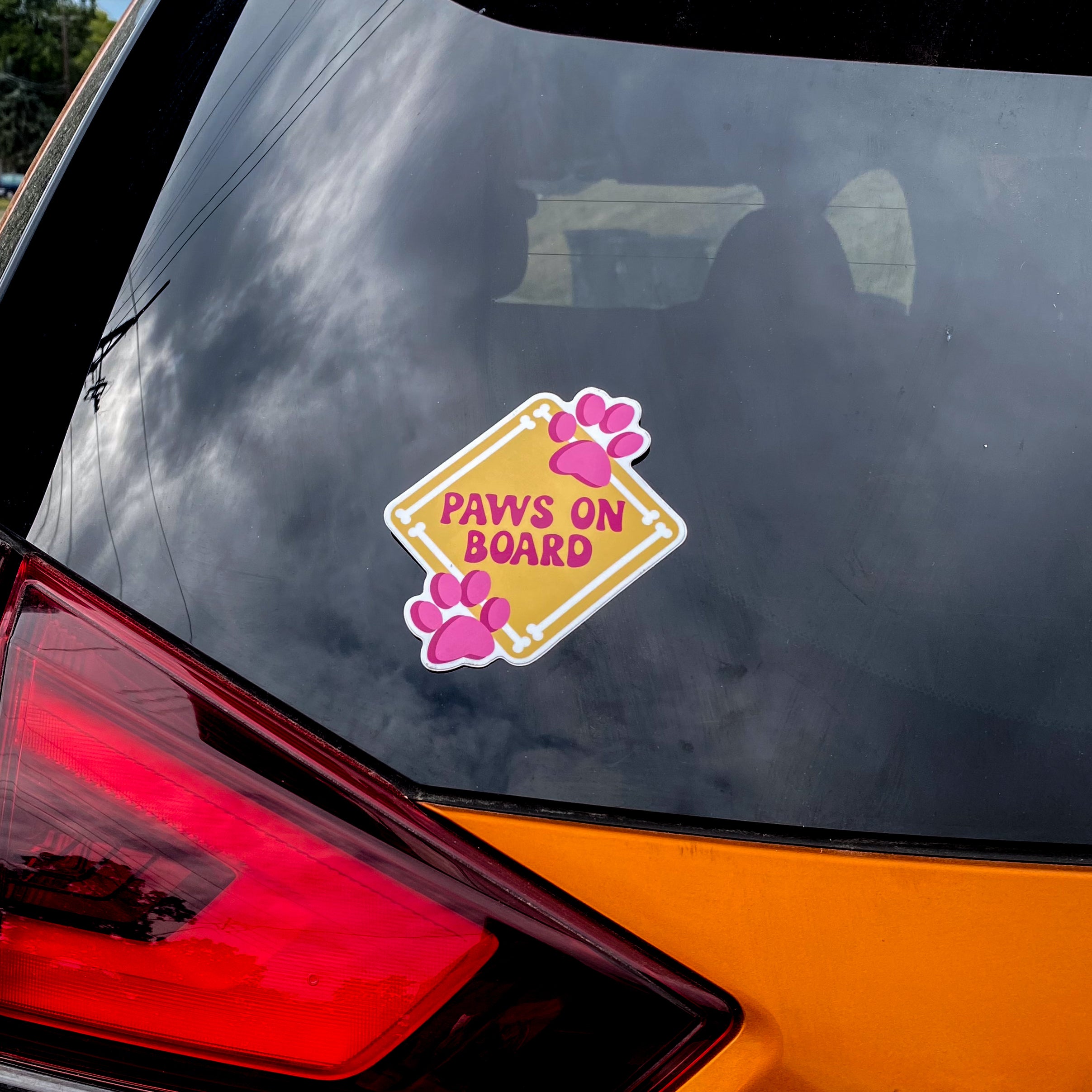 Paws on Board Vinyl Sticker