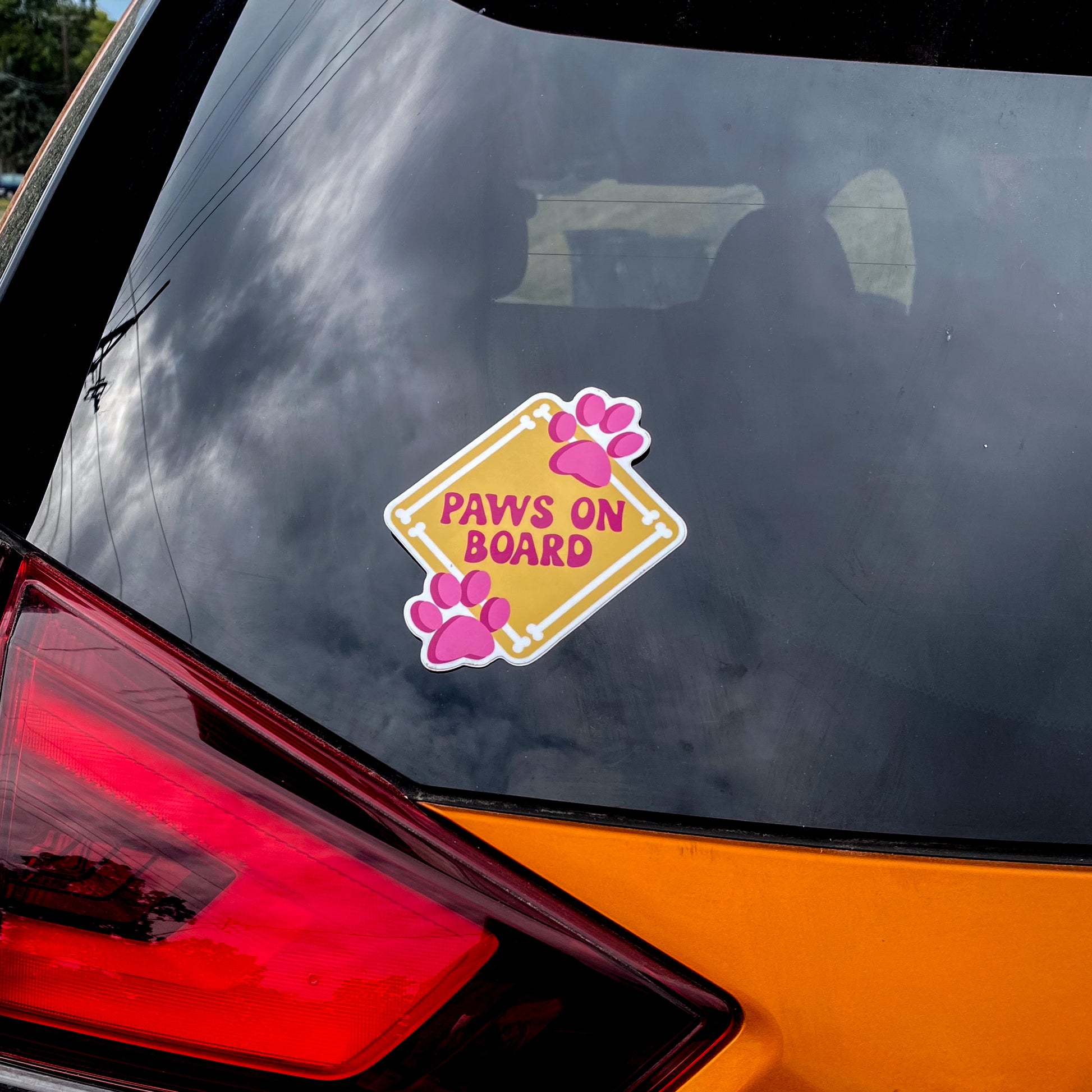 Paws on Board Vinyl Sticker